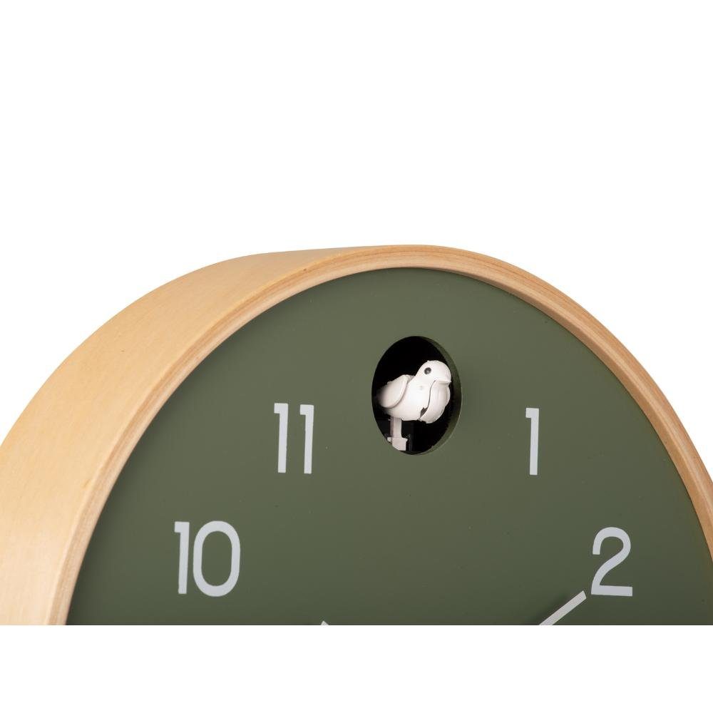 Karlsson Uhr Wanduhr Natural Cuckoo Birch Wood Jungle Green