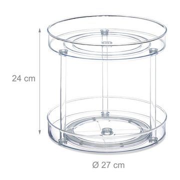 relaxdays Gewürzkarussell Doppelstöckiger Drehteller Ø 27 cm