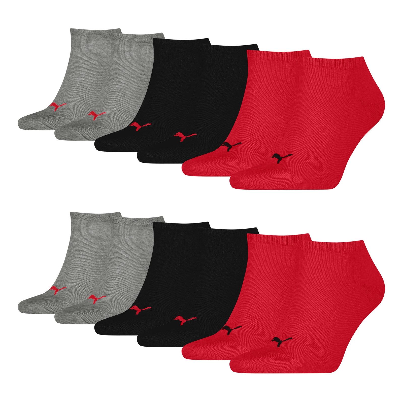 PUMA Sneakersocken Soft Cotton (6-Paar) mit Cat-Logo und PUMA-Schriftzug