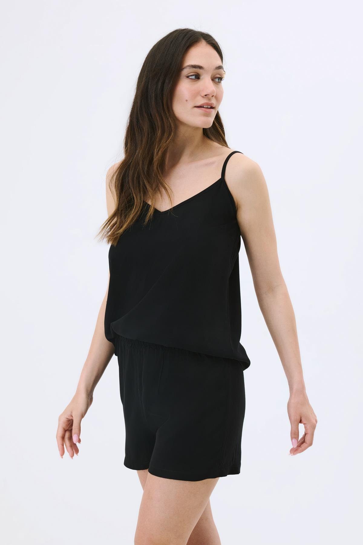 C&CITY Hosenanzug Viskose Pyjama-Set mit Shorts günstig online kaufen