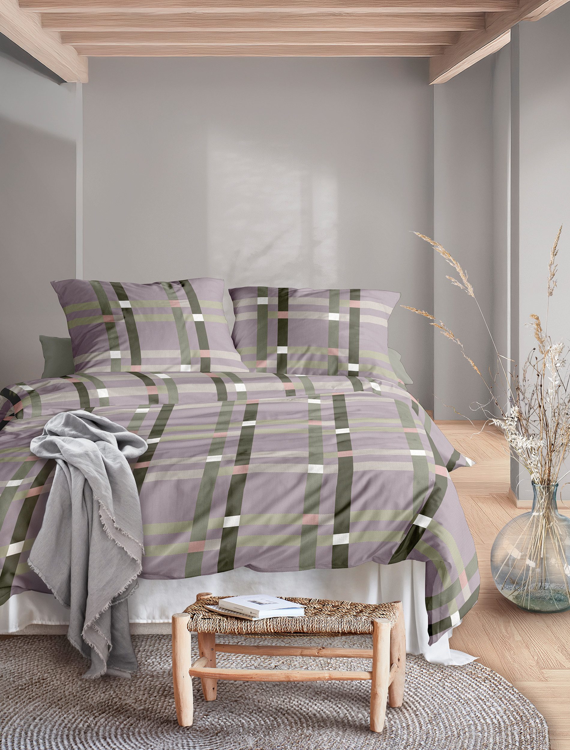 Irisette Bettwäsche Wave 8795, Mako-Satin, 2 teilig, Mako-Satin, anschmiegsam und atmungsaktiv, Ganzjahresqualität