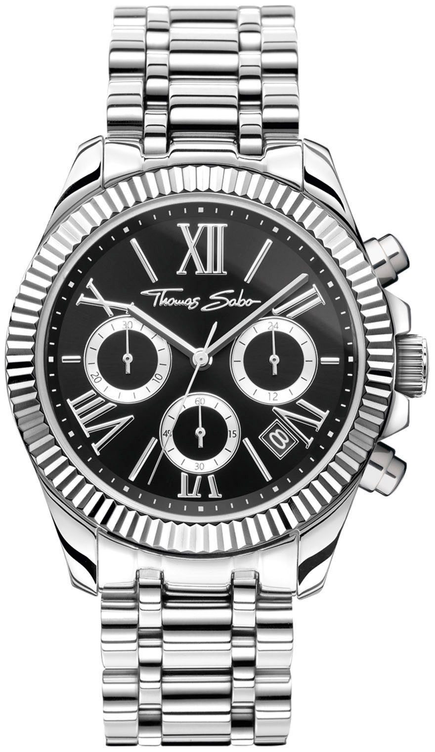 THOMAS SABO Chronograph DIVINE CHRONO, Quarzuhr, Armbanduhr, Damen, Datum, Stoppfunktion, 12/24-Std.-Anzeige