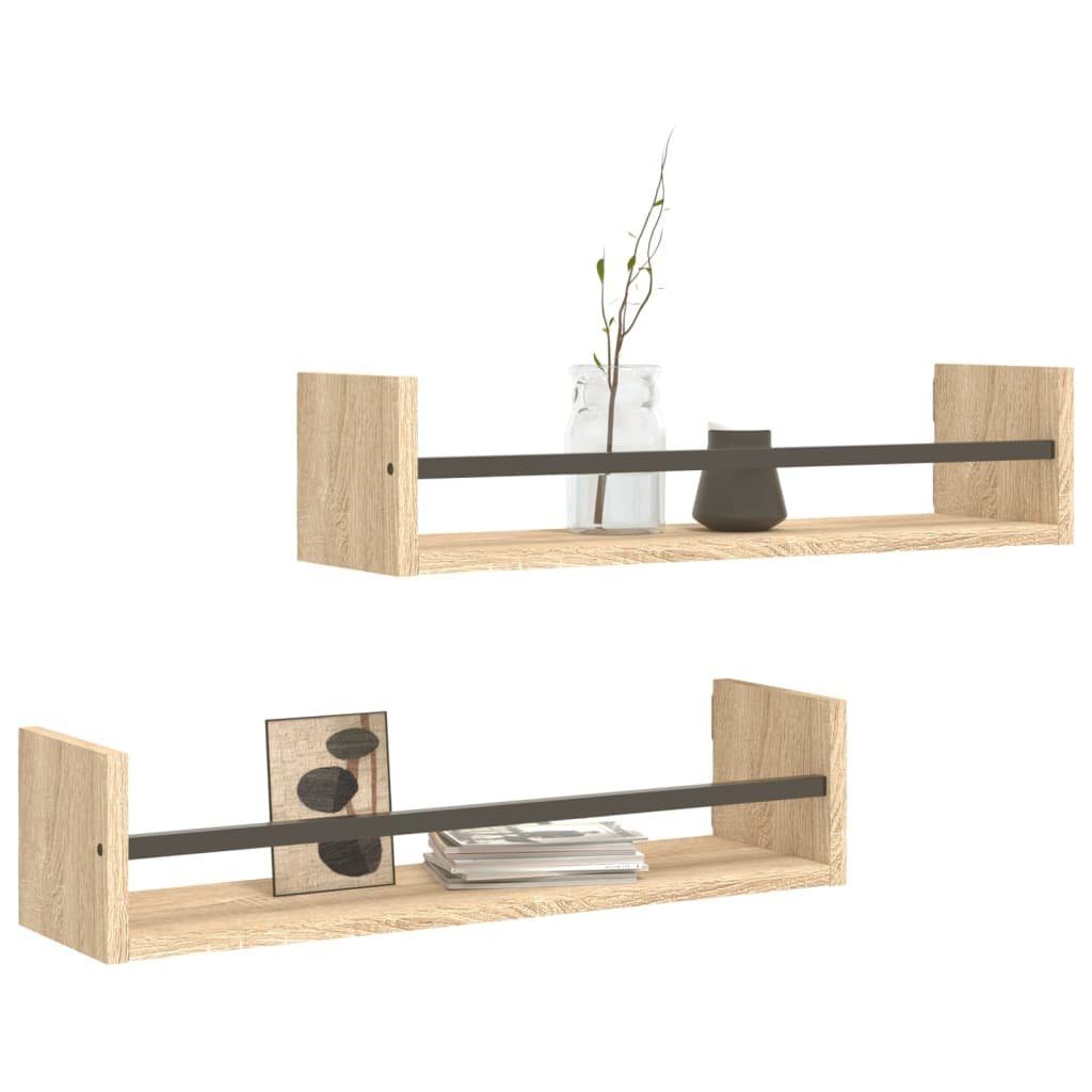 vidaXL Regal Wandregale mit Stangen 2 günstig online kaufen