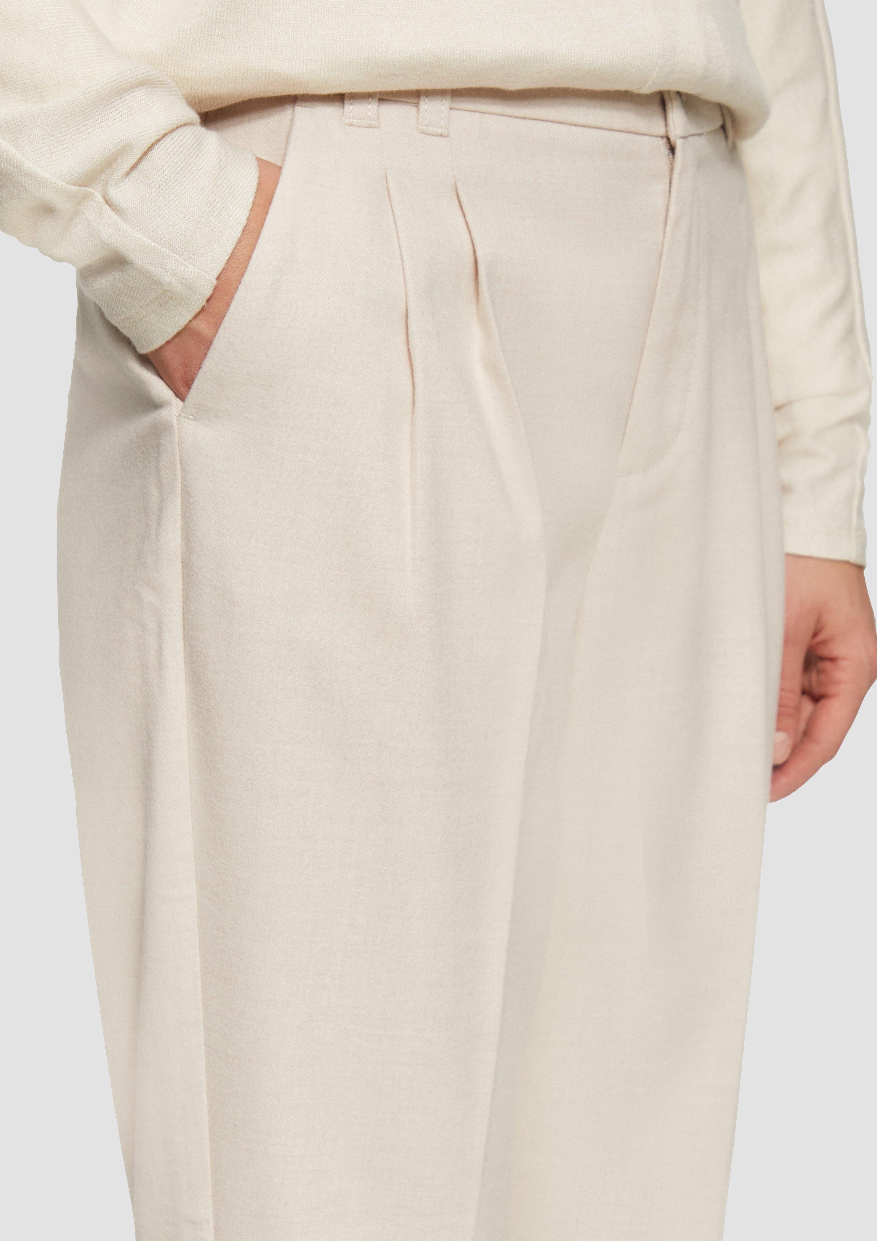 s.Oliver 7/8-Hose Twill-Hose mit Bundfalte Tape günstig online kaufen