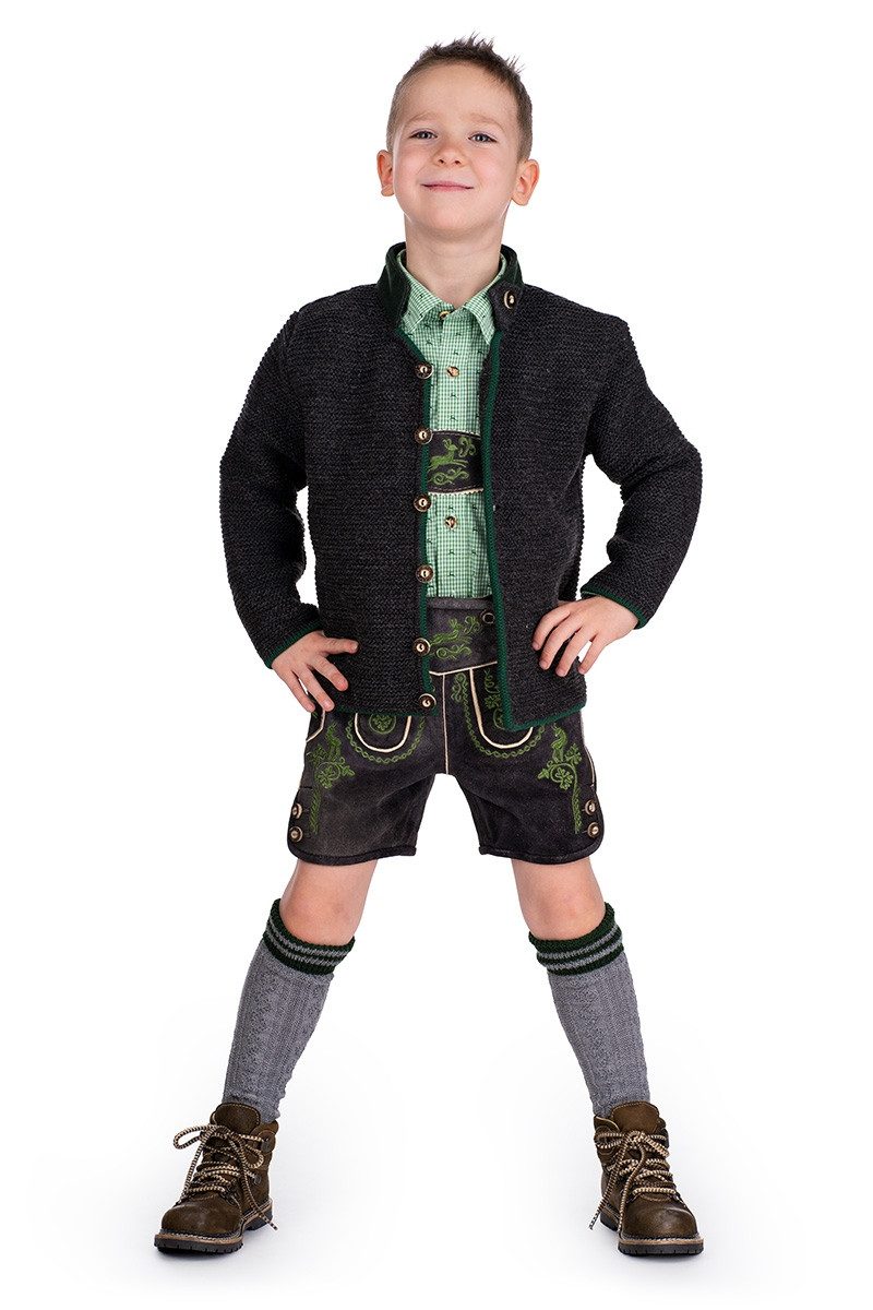 Isar-Trachten Trachtenjacke Trachtenjacke Kinder - LIAS - anthrazit – Bild 2 von 2