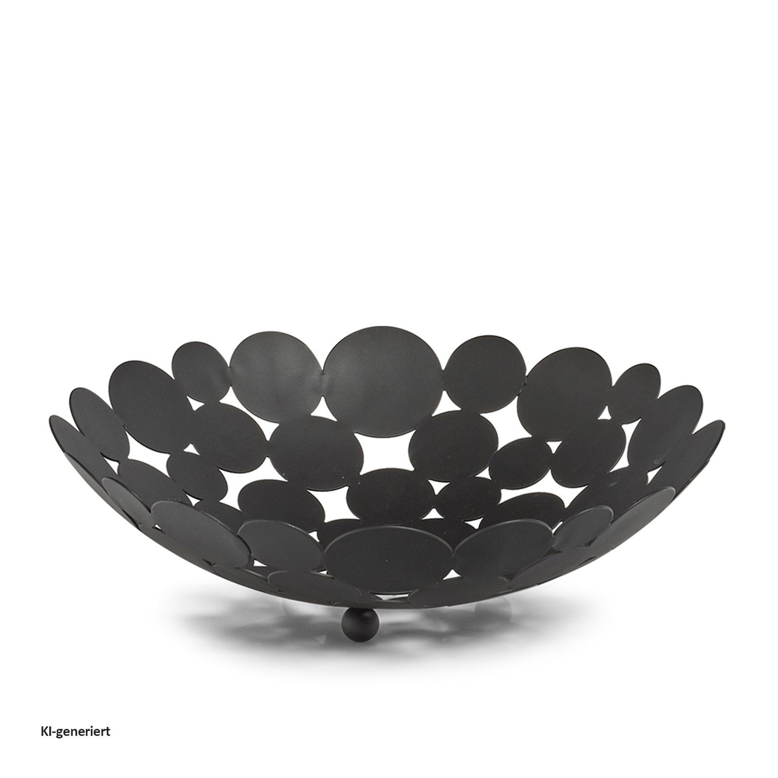 Neuetischkultur Obstschale Obstschale Schwarz, Metall, (Stück, 1-tlg)