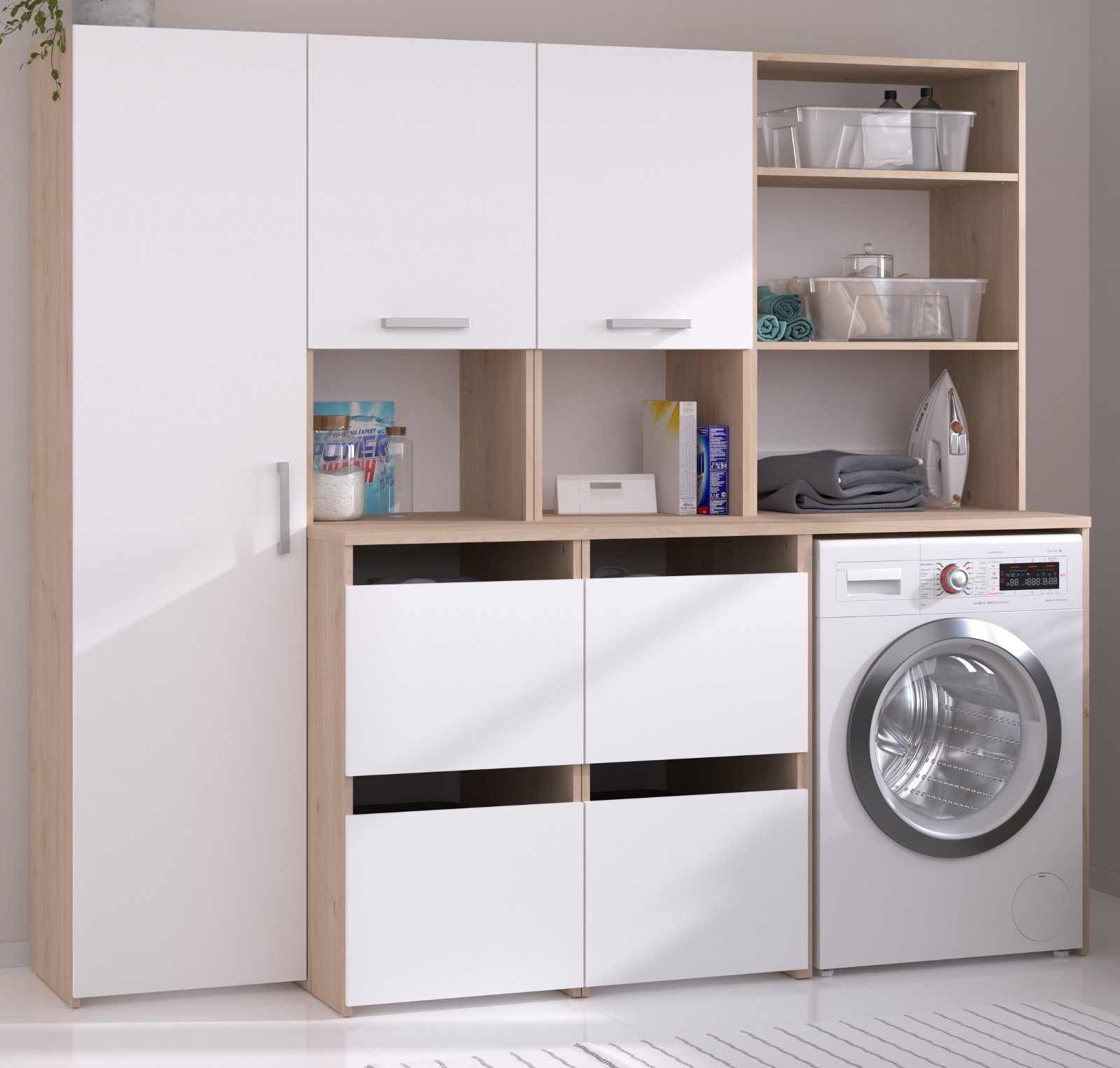 Parisot Waschmaschinenumbauschrank Laundry (Set 3-teilig mit Hochschränken, günstig online kaufen