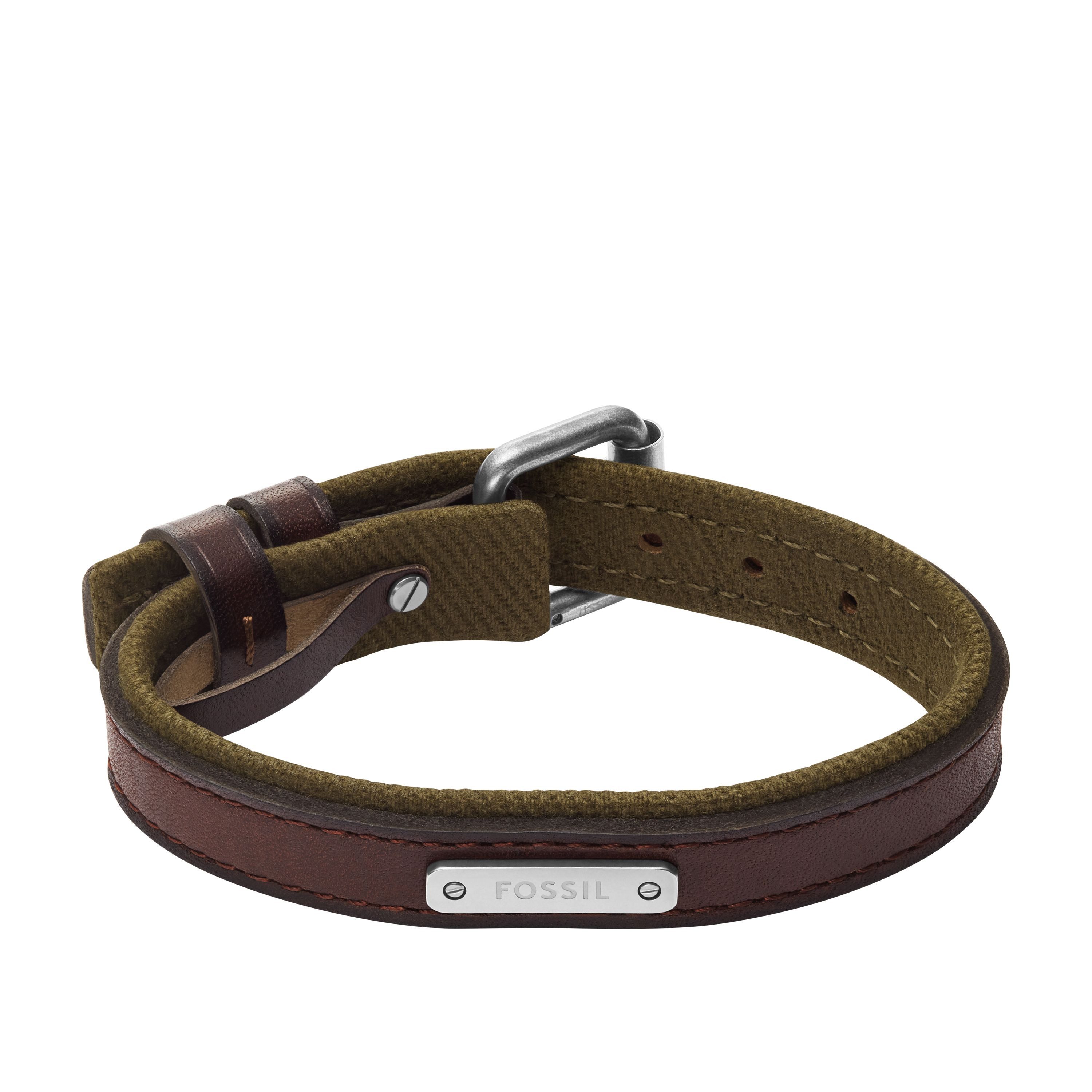 Fossil Armband Schmuck Geschenk Metall, Leder, Textil EVERETT