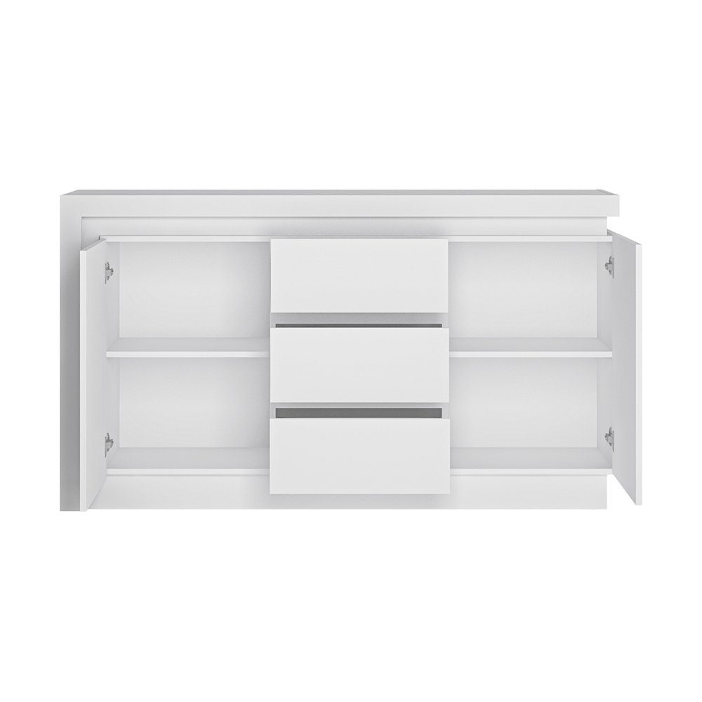 Lomadox Sideboard LYNDHURST-129, weiß Hochglanz, B/H/T günstig online kaufen