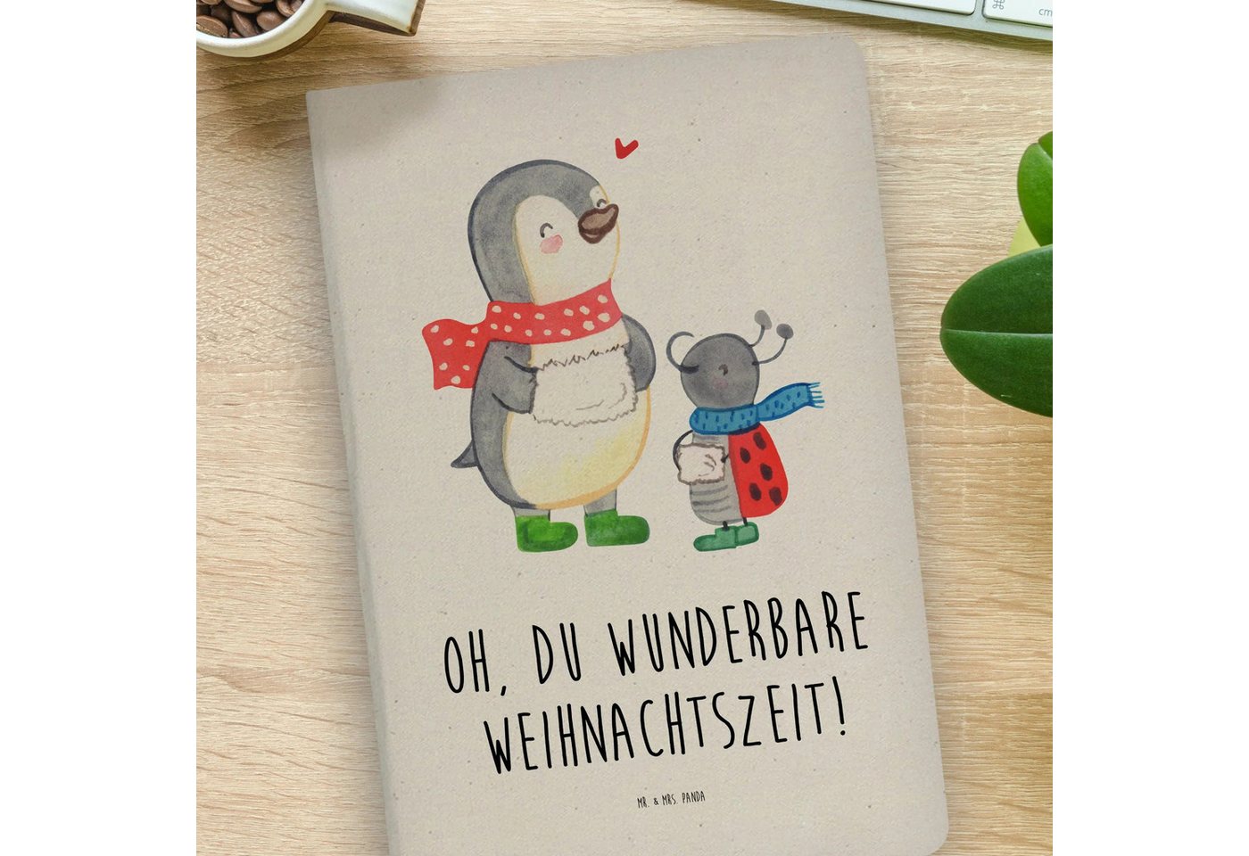 Thumbnail - Mr. & Mrs. Panda Notizbuch Smörle Winterzeit - Transparent - Geschenk, Heiligabend, DIN A4 Notiz Mr. & Mrs. Panda, Langl...
