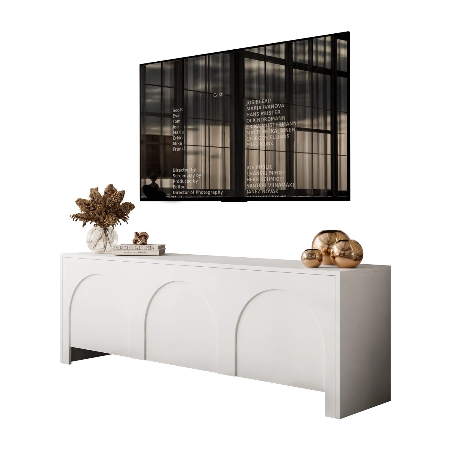 Lookway Lowboard ARIADNA mit drei Türen (1x TV-Schrank), Breite: 154 cm günstig online kaufen