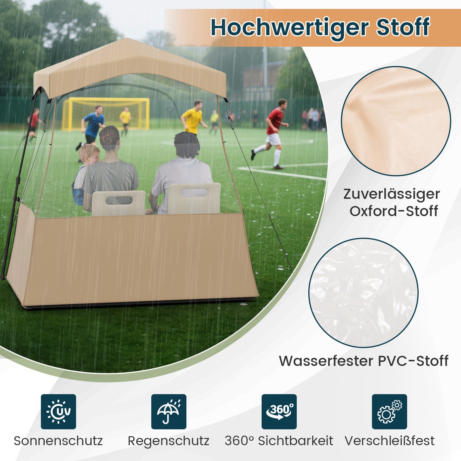 COSTWAY Wurfzelt, Personen: 3, Pop-Up-Campingzelt mit Tragetasche, PVC