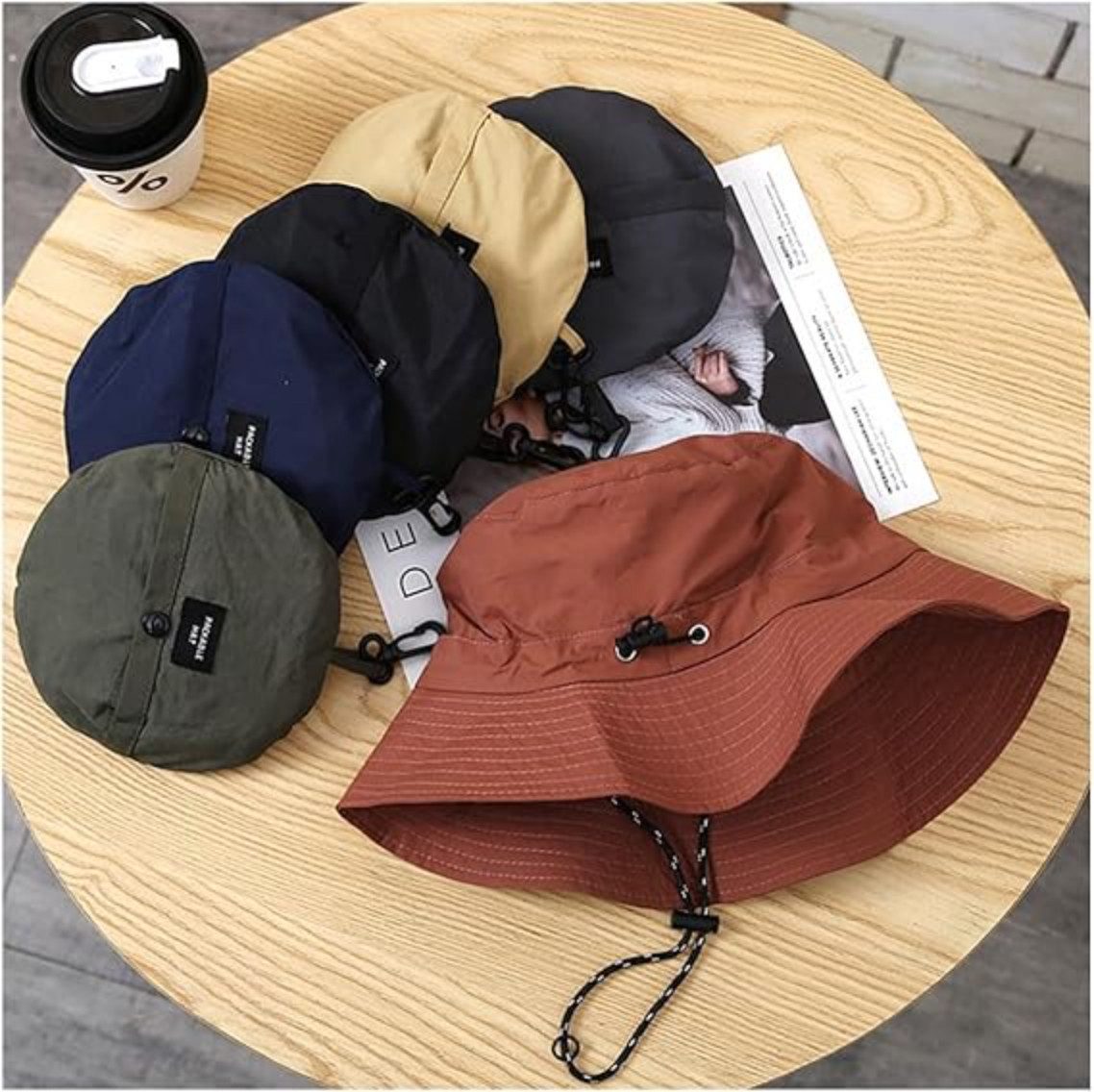 Blusmart Fischerhut Wasserdichter Bucket Hat Wanderhut (Faltbarer, UV-geschützter Strand-Sonnenhut, Wasserdicht und schnelltrocknend, Einheitsgröße) Geeignet fü – Bild 3 von 4