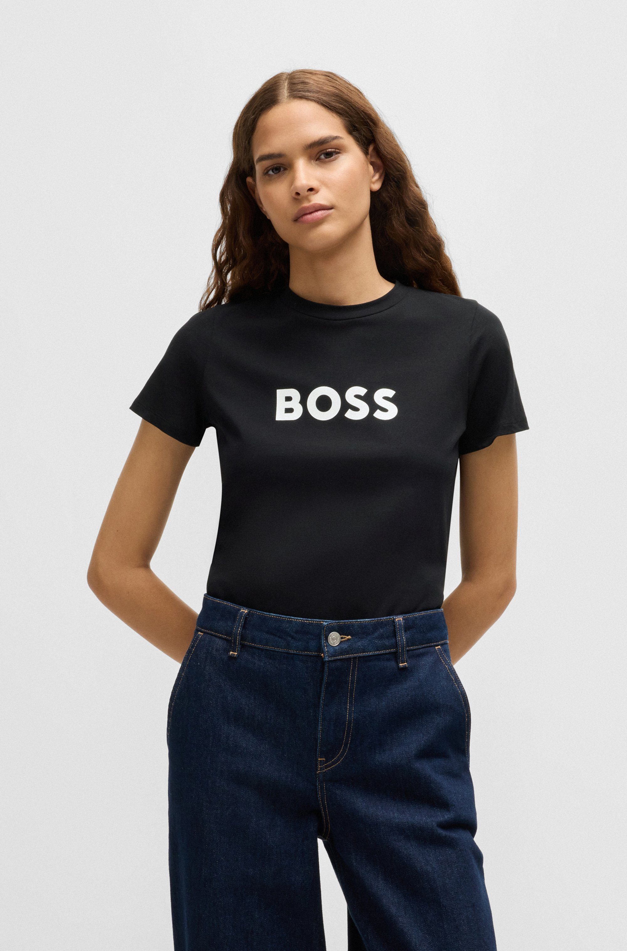 BOSS ORANGE T-Shirt "Elogo Premium Damenmode", mit BOSS-Schriftzug günstig online kaufen