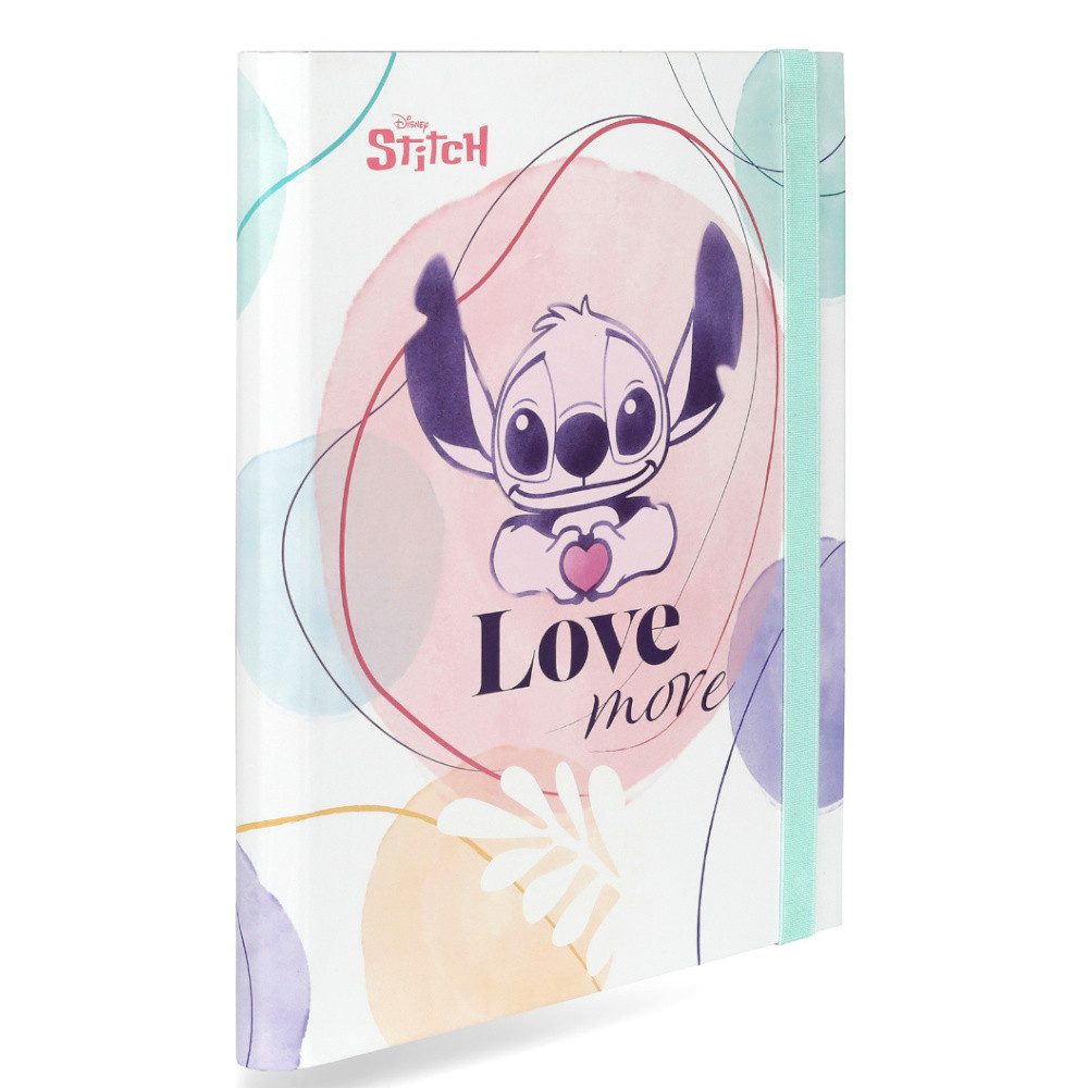 GOLDKIDS Organisationsmappe Schulmappe A4 Dokumentenmappe mit Gummiband – (Sammelmappe A4, stabiler Karton, 350g, Ordnungsmappe für Schule und Büro), - Motiv Stitch