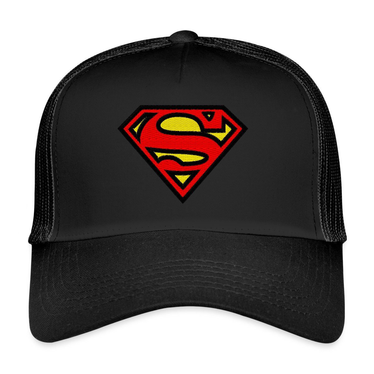 Spreadshirt Trucker Cap Superman Logo S-Shield Stick Trucker Cap (1-St)