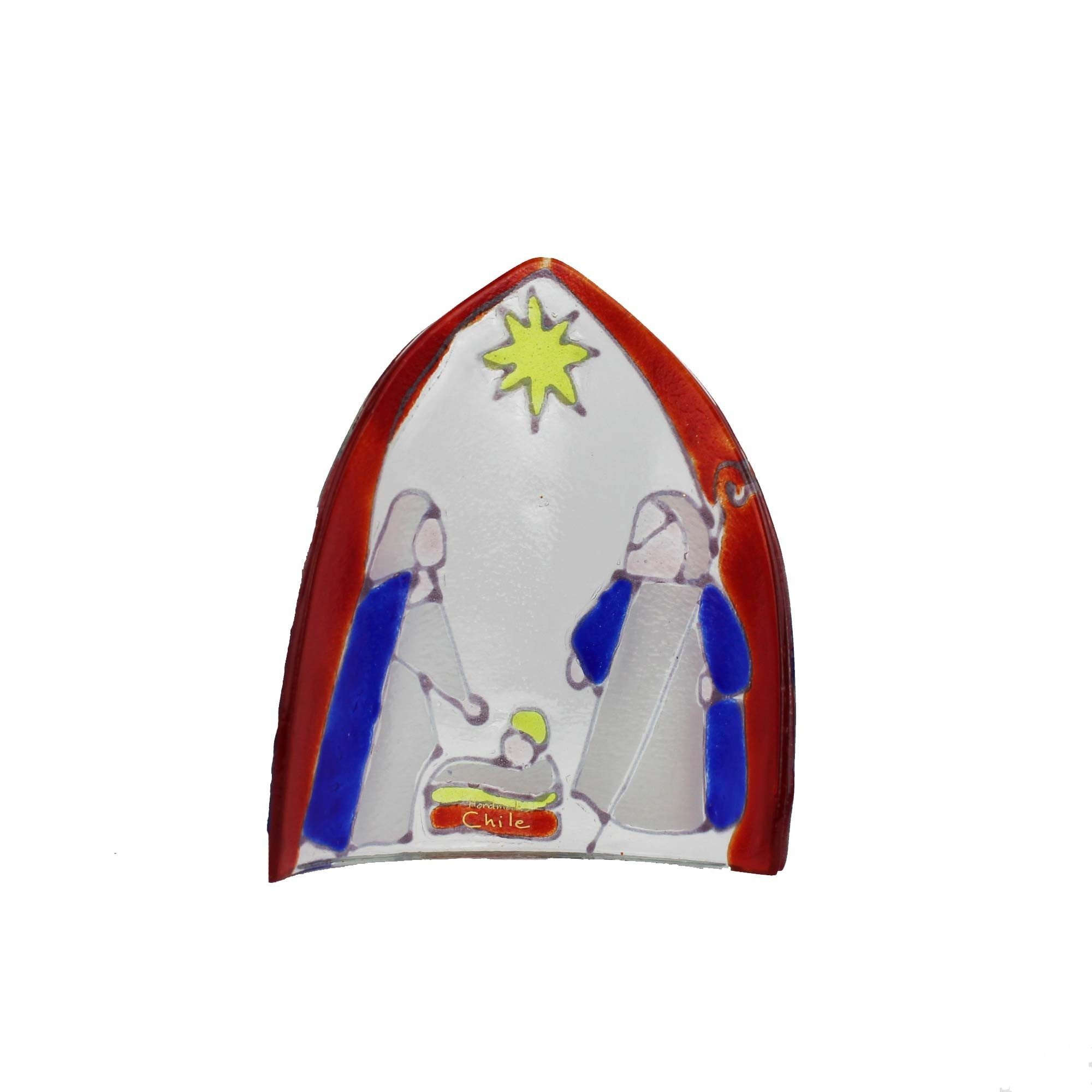 Teelichthalter Windlicht Krippe aus Glas, Weihnachtsdeko