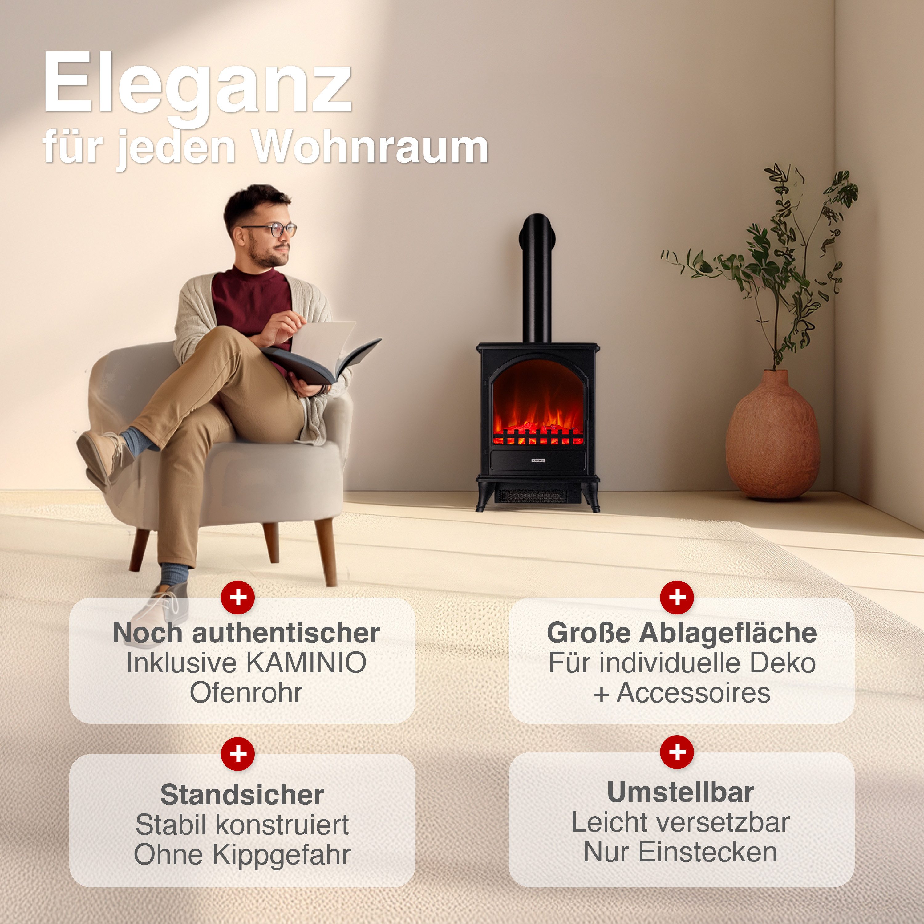 KAMINIO Elektrokamin LENI, Elektrischer Kamin mit günstig online kaufen