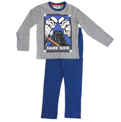 LEGO® Wear Pyjama (Set) Kinder Schlafanzug lang 2tlg Pyjama Set Trooper Jungen grau