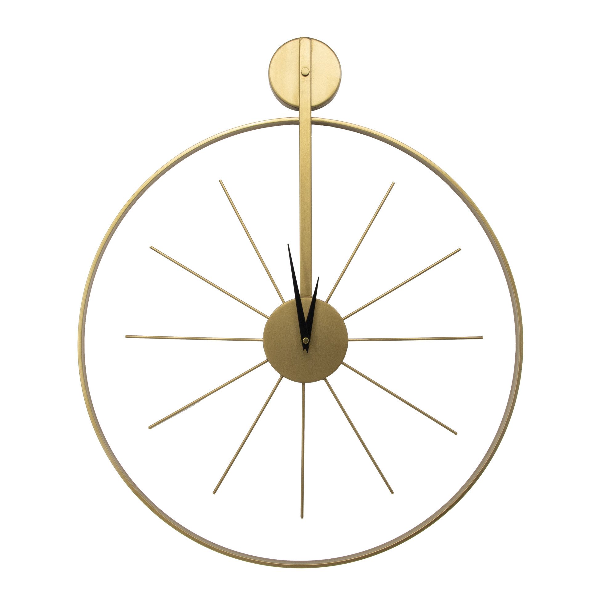 Art for the home Wanduhr Luxus Wanduhr Rund (Uhr - Luxuriöse runde Hängeuhr in Gold - 55cm x 65 cm)