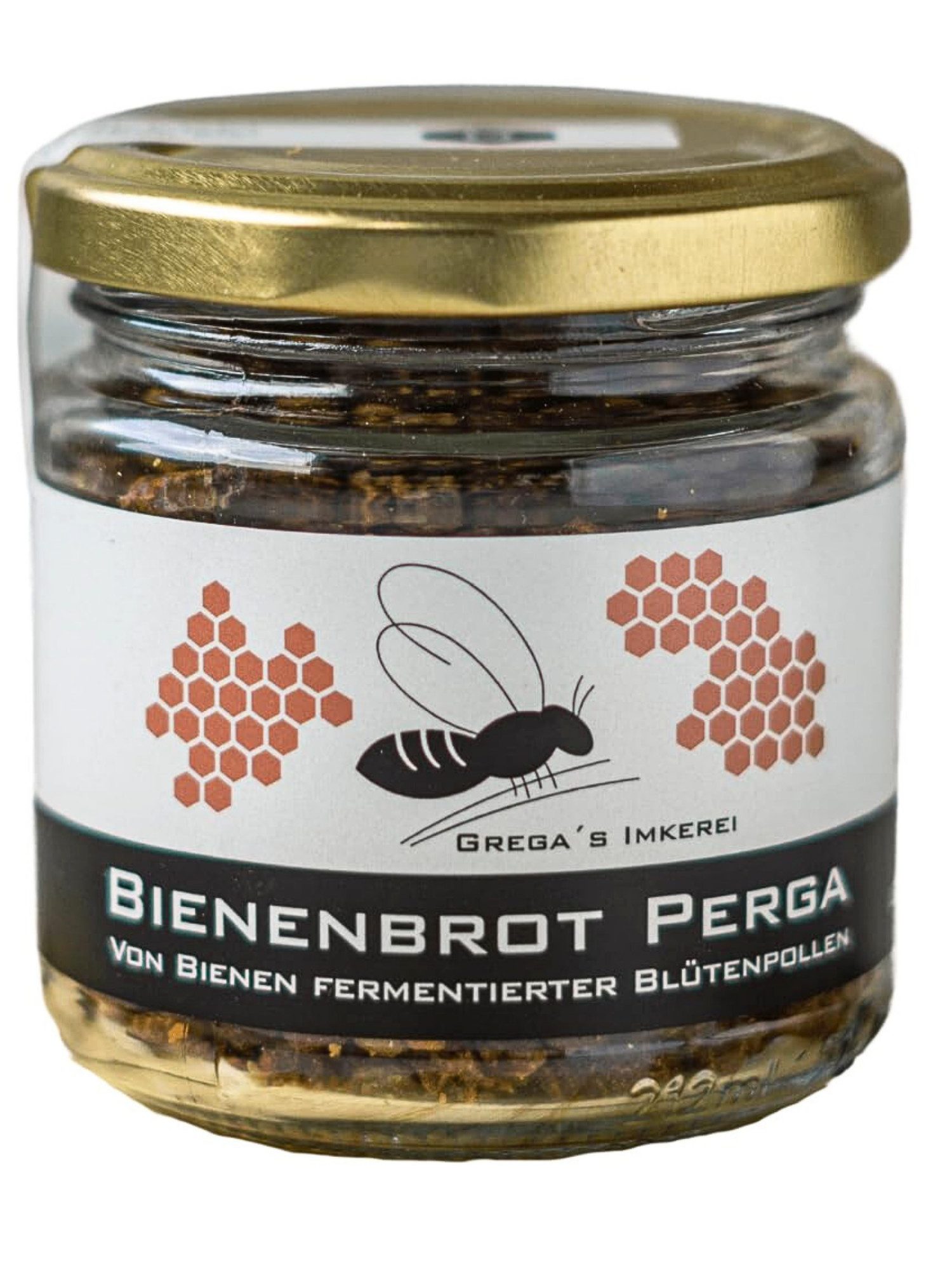 Grega´s Imkerei Honig Bienenbrot (Perga) 100g, 1 x 100 g, (im Glas), Fermentierte Blütenpollen- schonend getrocknet für höchste Qualität