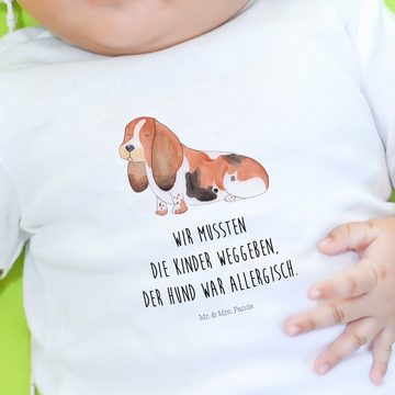 Mr. & Mrs. Panda Strampler Hund Basset Hound - Weiß - Geschenk, Mädchen, Tierliebhaber, kinderlo (1-tlg)