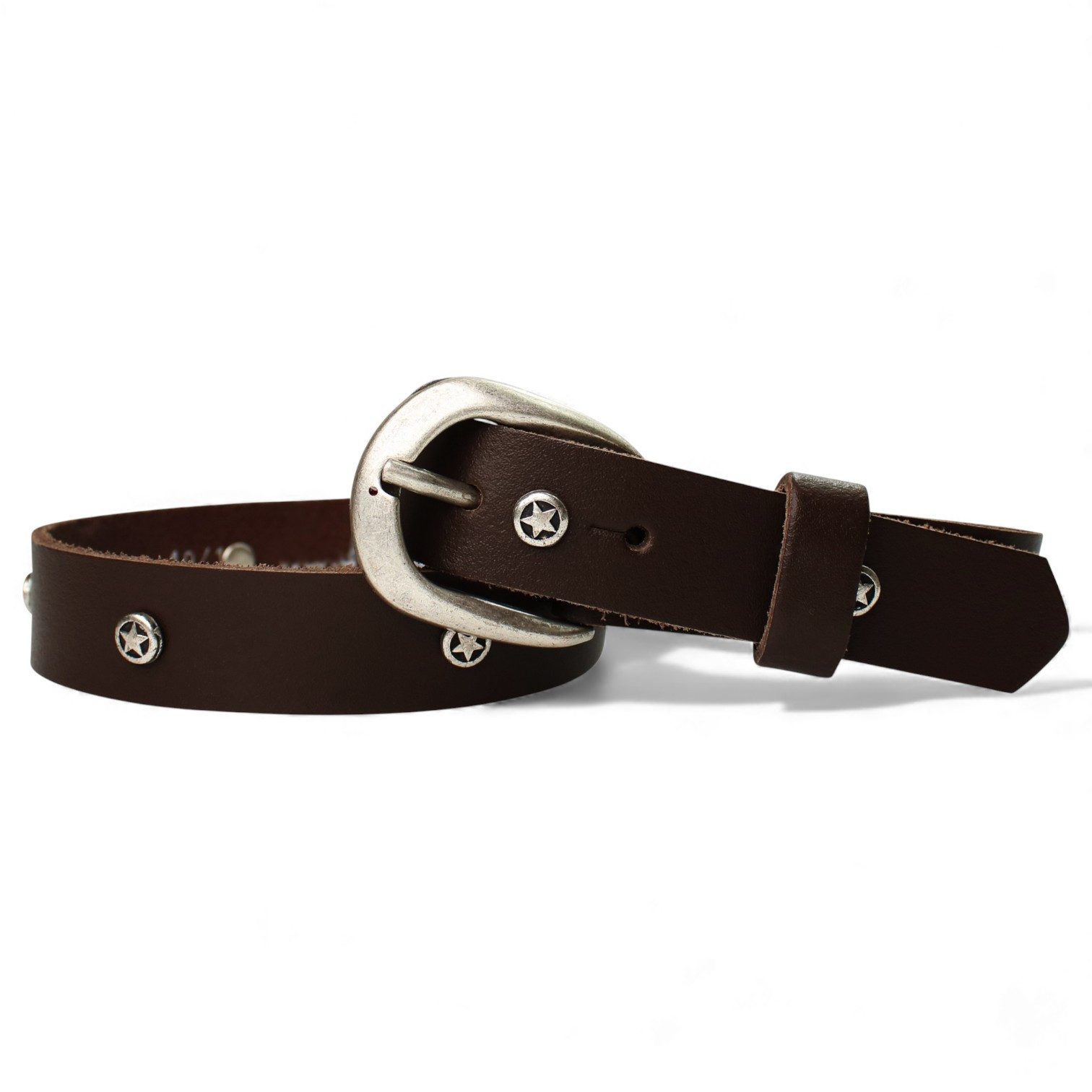 FRONHOFER Ledergürtel Kinder Rindleder schmal (1-St) Stern-Nieten, für Jeans