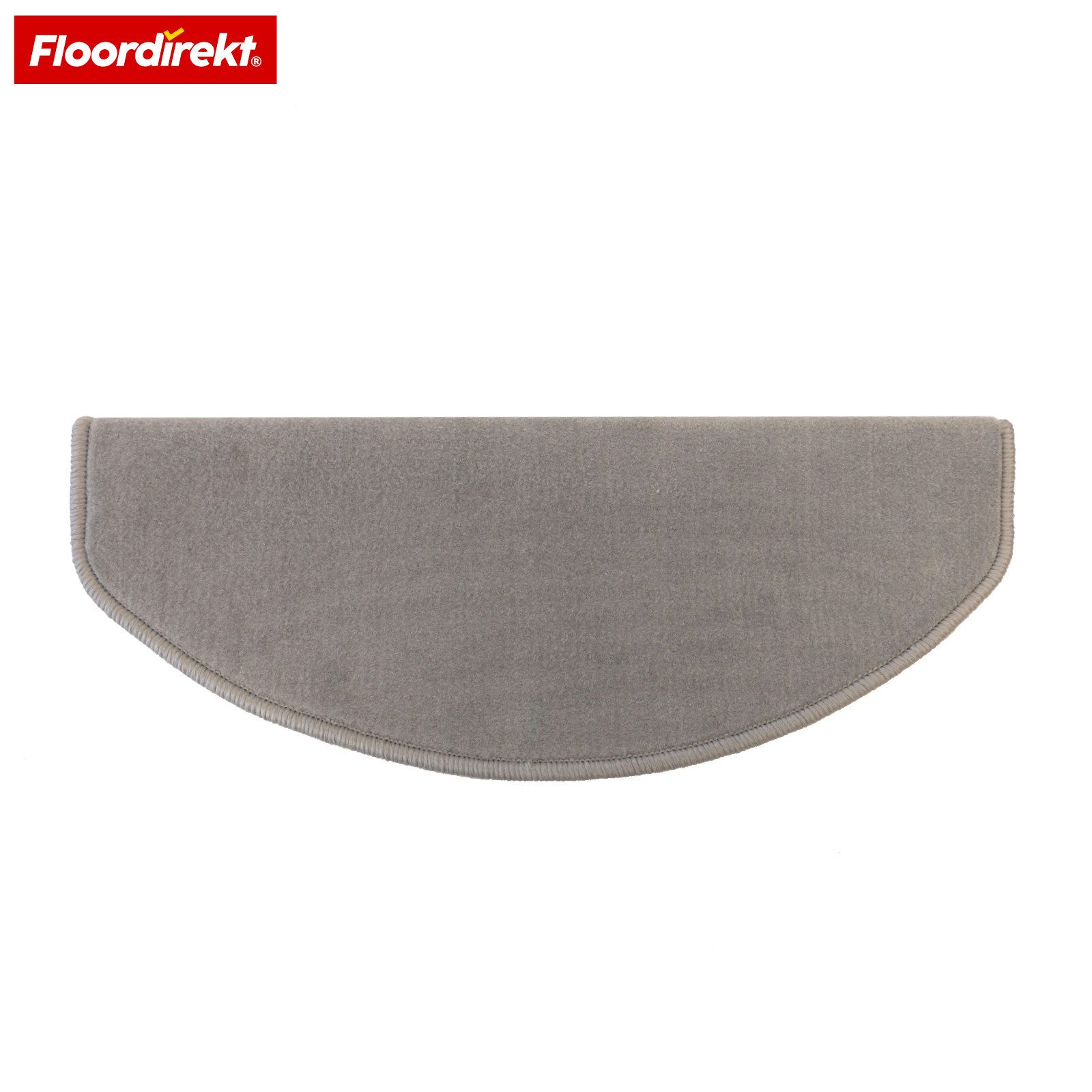 Floordirekt Stufenmatte Treppenmatte halbrund Wien Velours rutschfest selbstklebend, Gekettelt für hohe Langlebigkeit