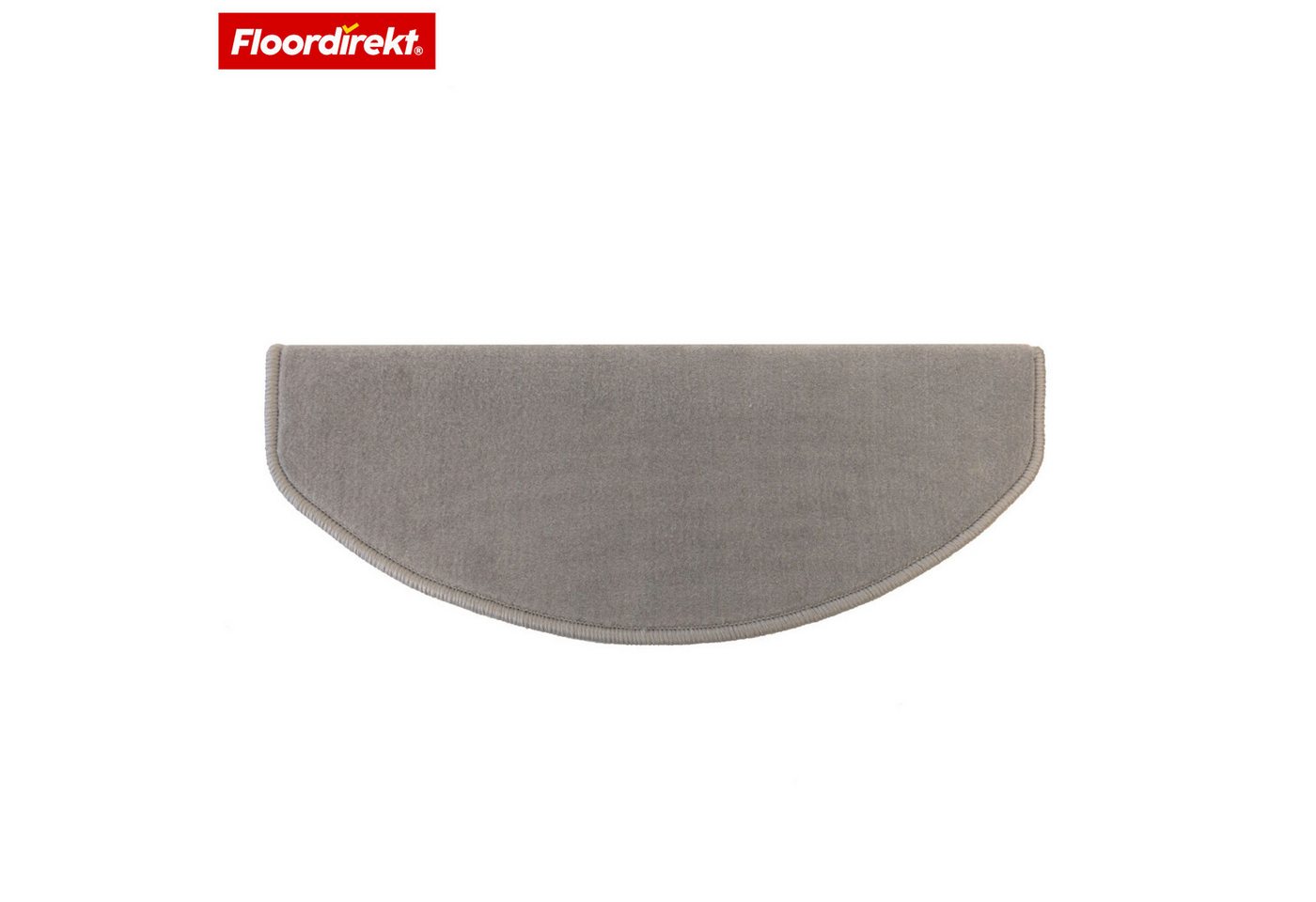 Floordirekt Stufenmatte Treppenmatte halbrund Wien Velours rutschfest selbstklebend, Gekettelt für hohe Langlebigkeit