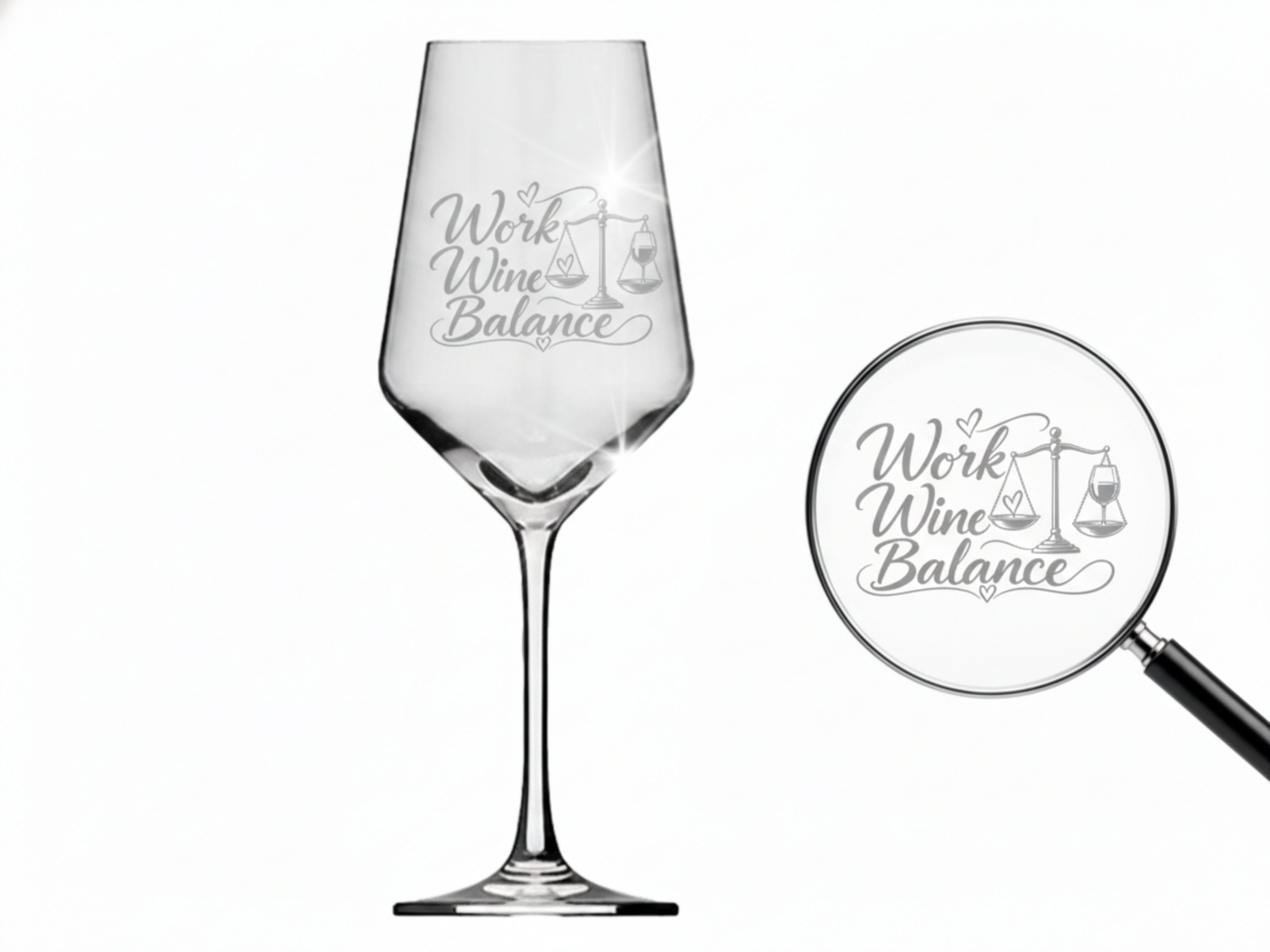 Valhalla Weinglas Weinglas Gravur Work Wine Balance 350ml spülmaschinenfest, 1-tlg., Glas, Atemberaubende Darstellung