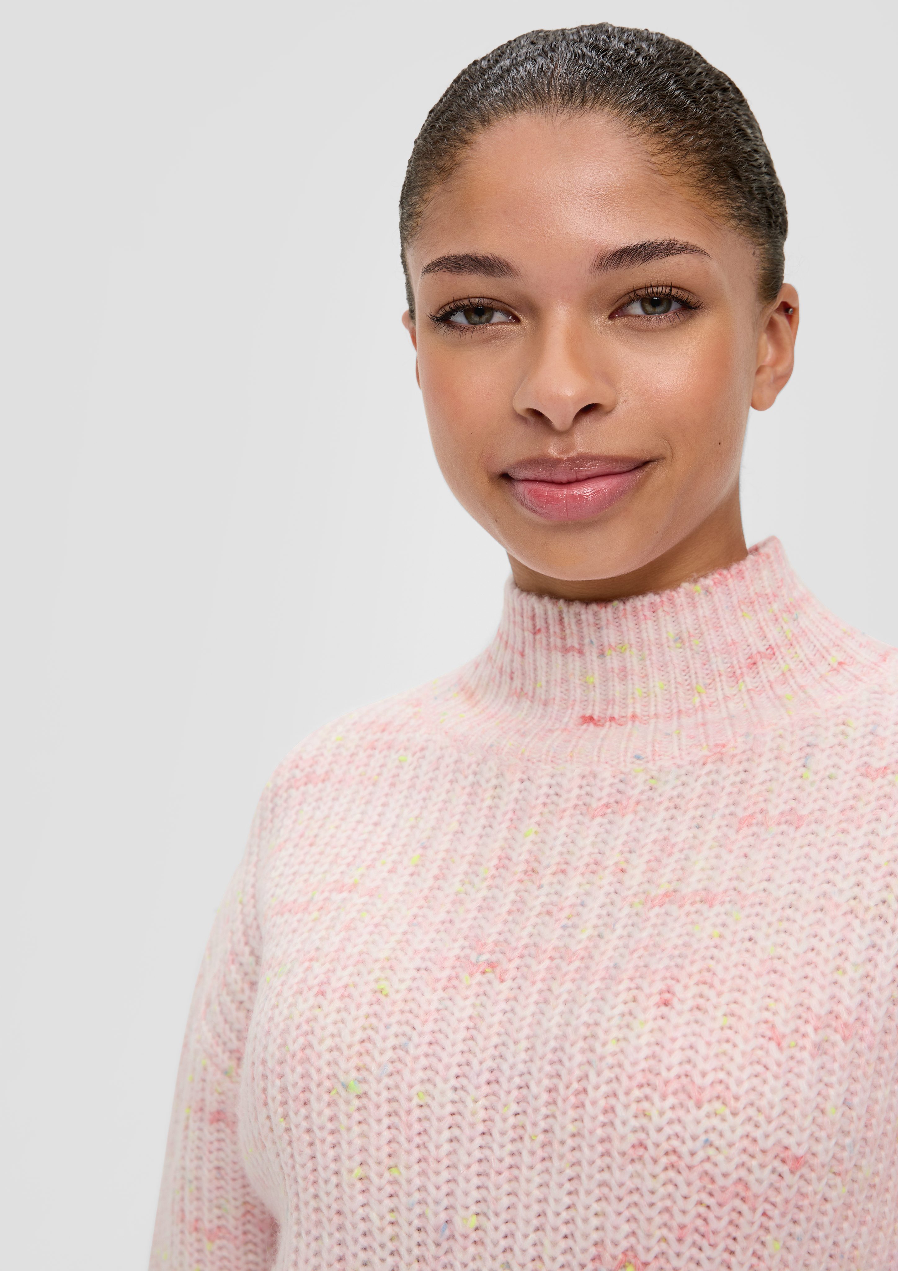 QS Strickpullover Pullover in melierter Optik günstig online kaufen