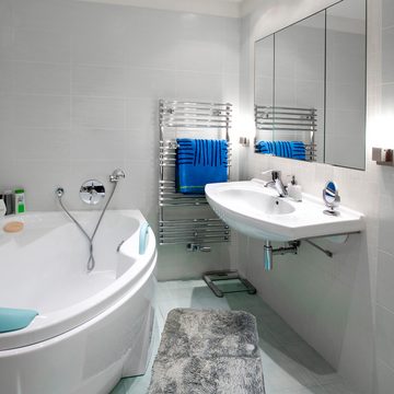 Badematte Badezimmerteppich-Set 3 teilig Weich Teppich Rutschfest Retoo, Universelle Farbe, Benutzerkomfort, Sicherheit, Feuchtigkeitsaufnahme