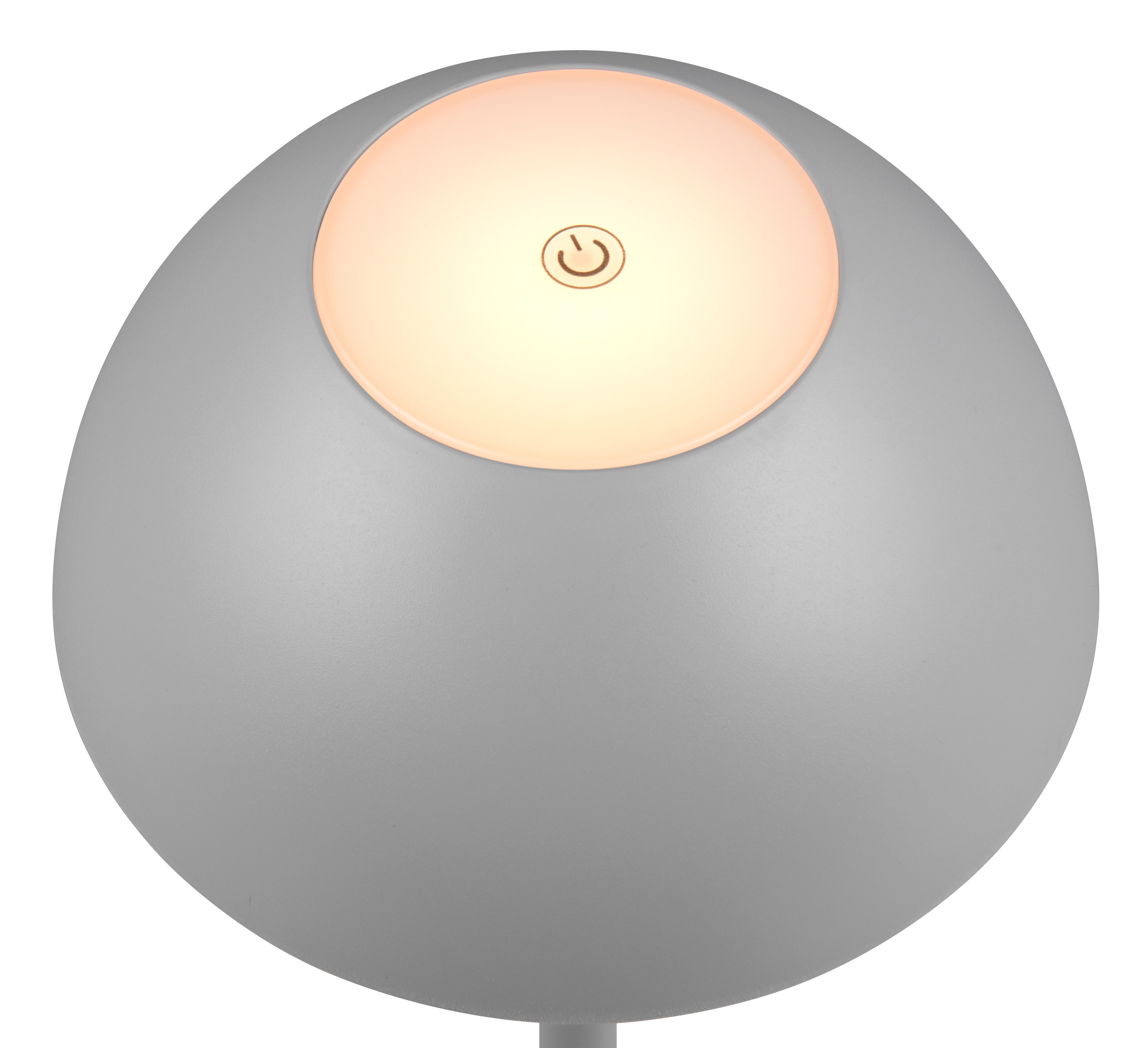 my home LED Außen-Tischleuchte Abbey Tischleuchte 2er-Set, Dimmfunktion, USB-Ladefunktion, LED fest integriert, Warmweiß, 2er Set Outdoor Akku Tischlampe Pilzdesign USB-C 4-fach Touch Dimmer