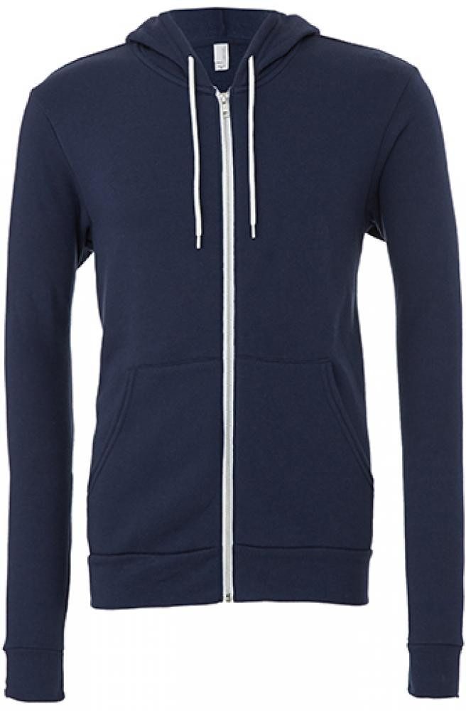 Bella + Canvas Kapuzensweatjacke Unisex Zip-Up Poly-Cotton Fleece Hoodie