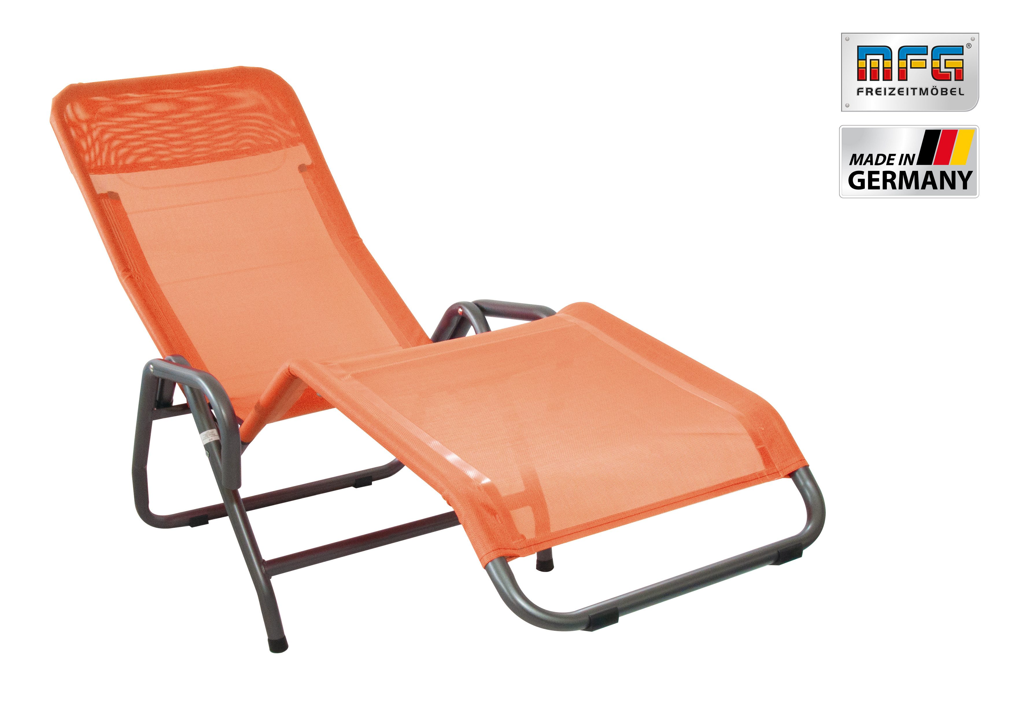 MFG Freizeitmöbel Gartenliege MFG Bäderliege "Pool 3", terrakotta, klappbar