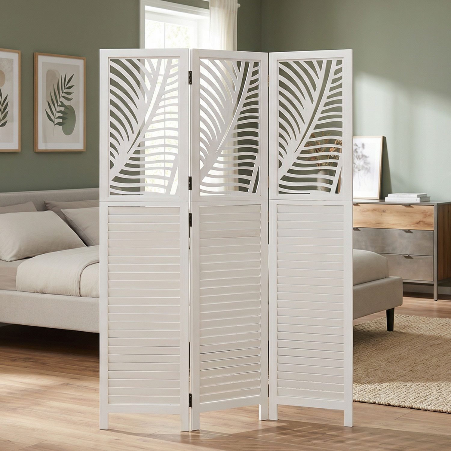 Homestyle4u Paravent Raumteiler Raumtrenner Sichtschutz Weiß Indoor Holz Wo günstig online kaufen