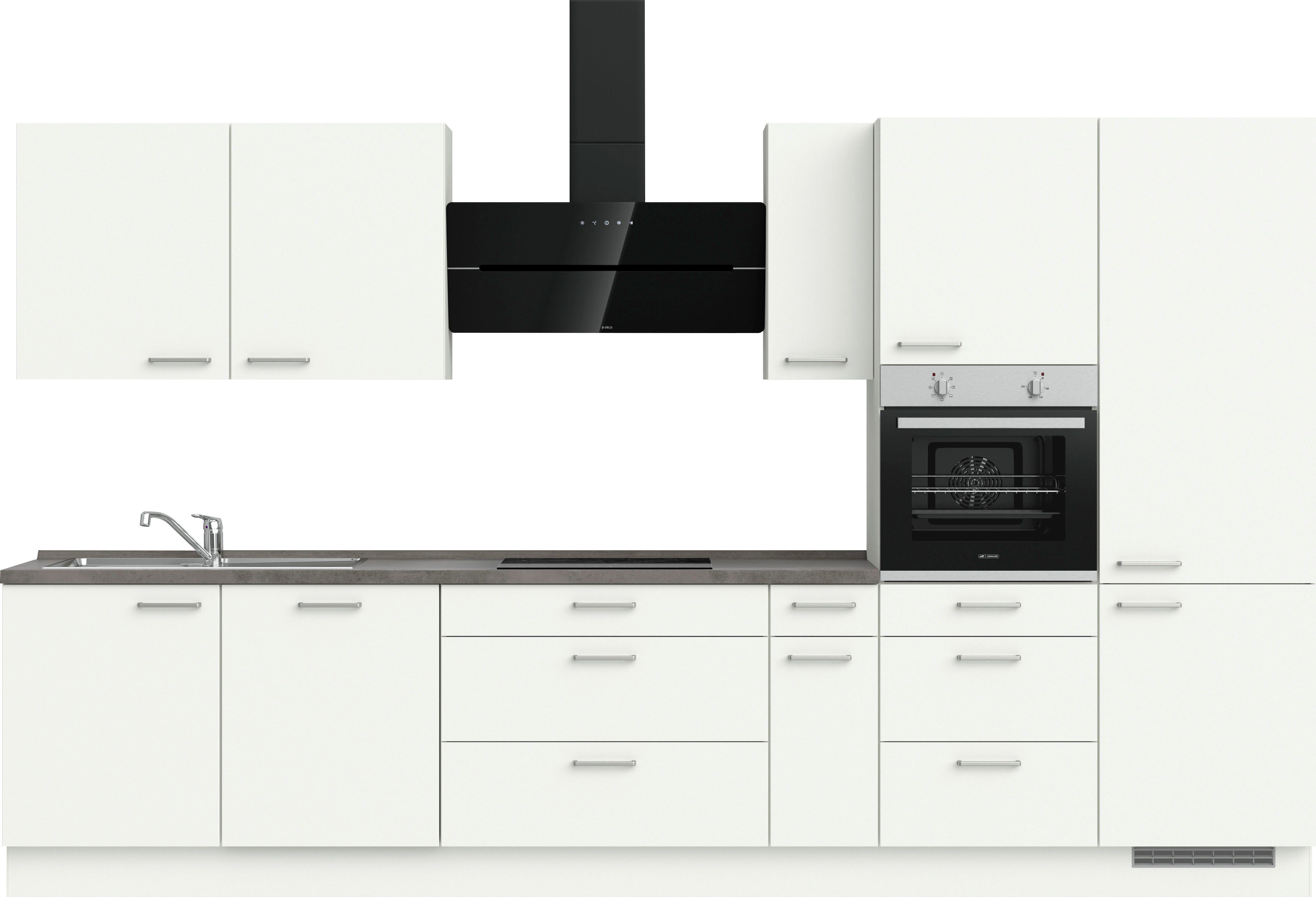 nobilia® Кухниzeile "Touch II", vormontiert, Ausrichtung wählbar, Breite 360 cm, wahlw. mit E-Geräten