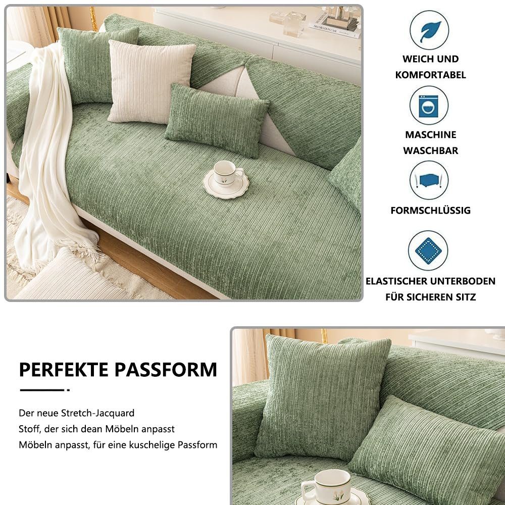 grün(70*210cm) Dekoration, Vielseitigkeit, Sofabezüge Juoungle Sofahusse Wohnzimmer, Möbelschutz,