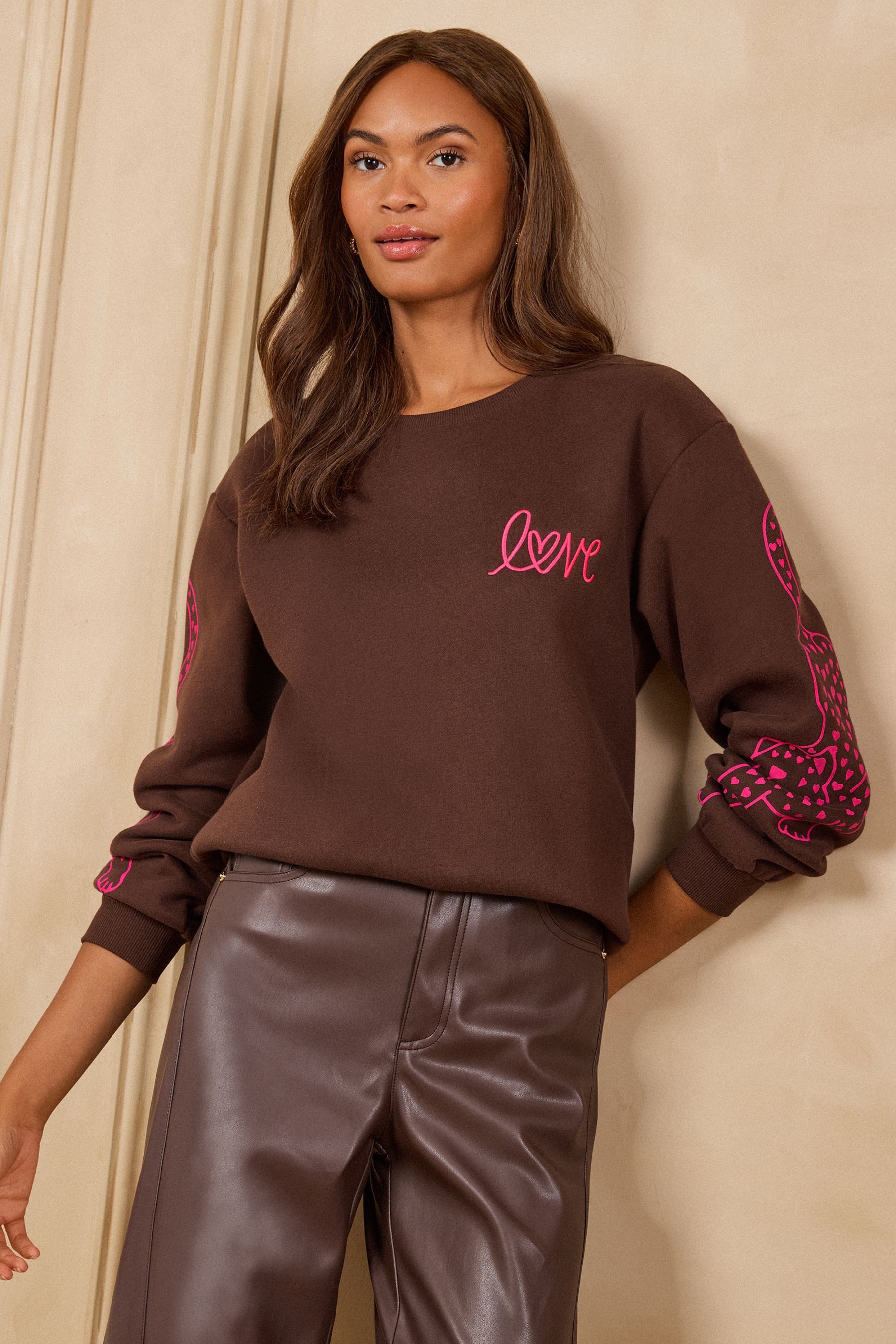 Love & Roses Sweater Love & Roses Sweatshirt mit Gepard-Motiv, Regular (1-tlg) – Bild 3 von 5