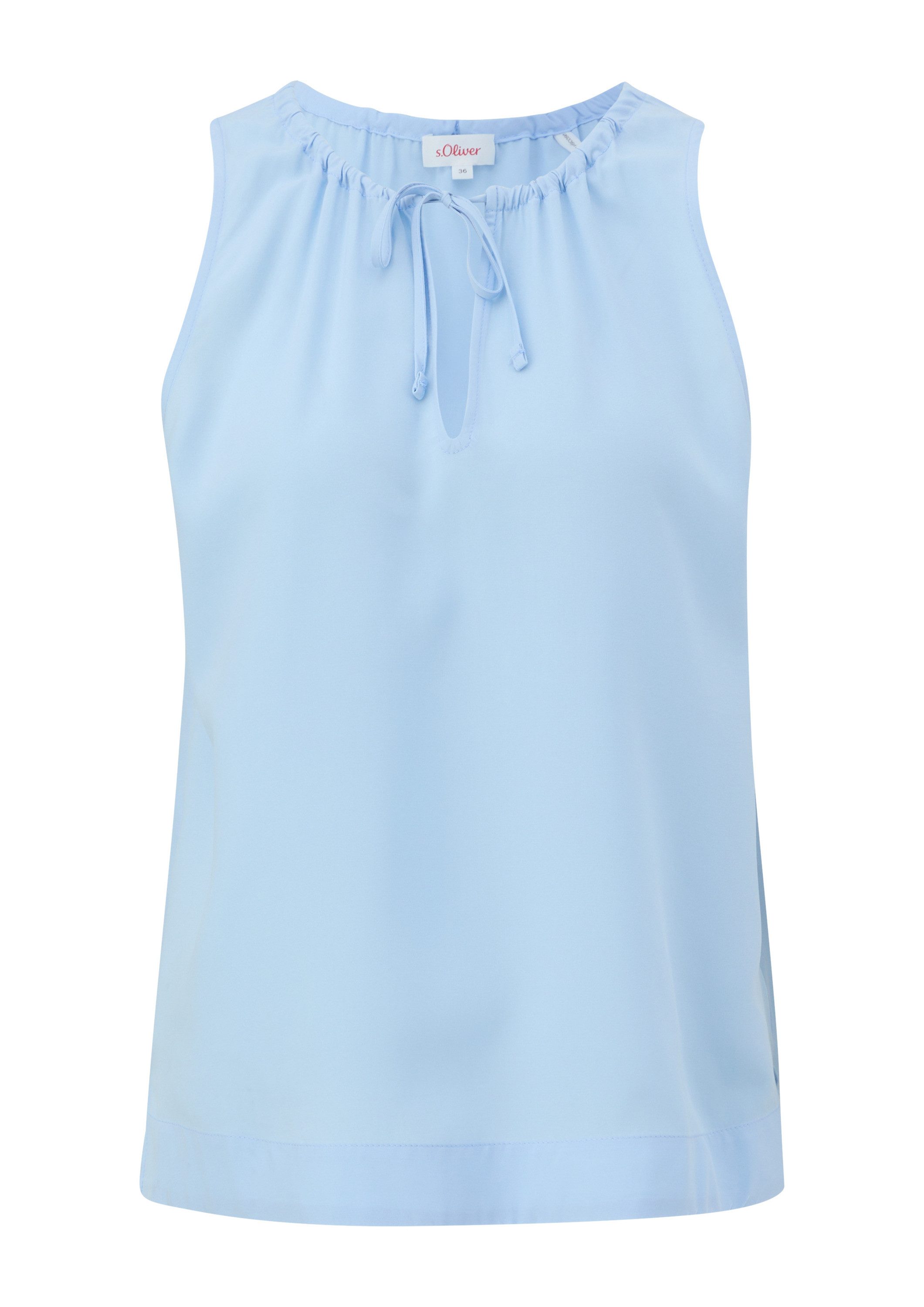 s.Oliver Blusentop Bluse Blusenshirt aus Viskose mit All-over-Print günstig online kaufen