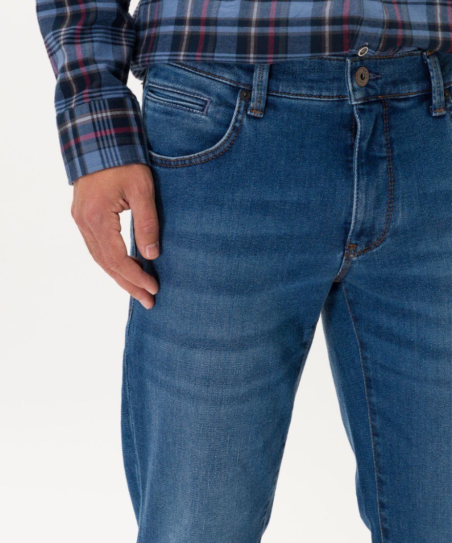 Brax 5-Pocket-Jeans Cadiz Organic Denim Flex blau