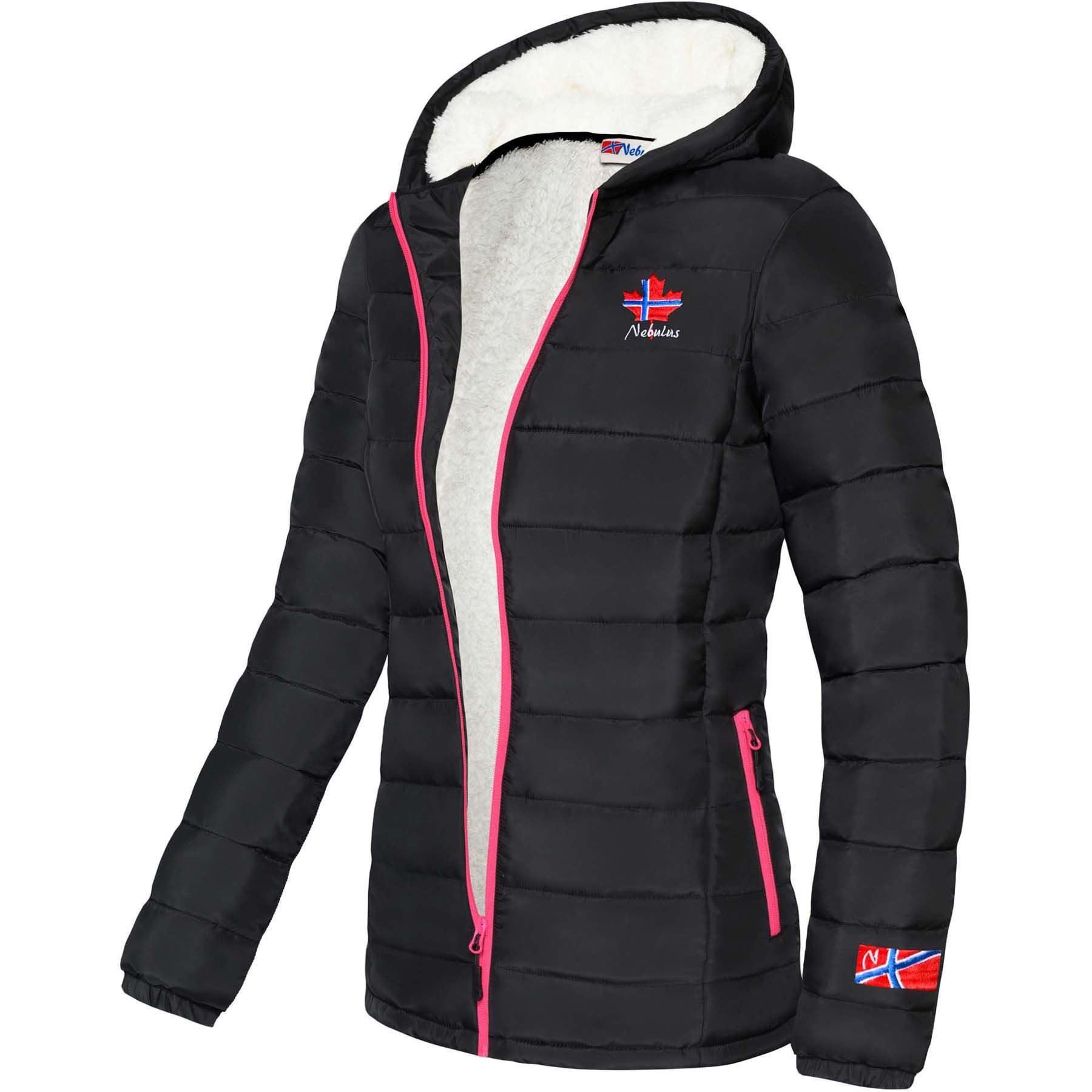 Nebulus Winterjacke GLOWFUR, P4835 - Damen, schwarz, M/38