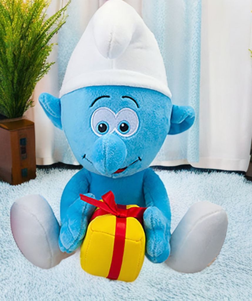 PMS Kuscheltier Die Schlümpfe Kuscheltier Plüschtier Jokey Schlumpf 23 cm sitzend (Set, 1-St., Geschenk-Set), Die Schlümpfe The Smurfs Geschenke für Mädchen Jungen Kinder Babys