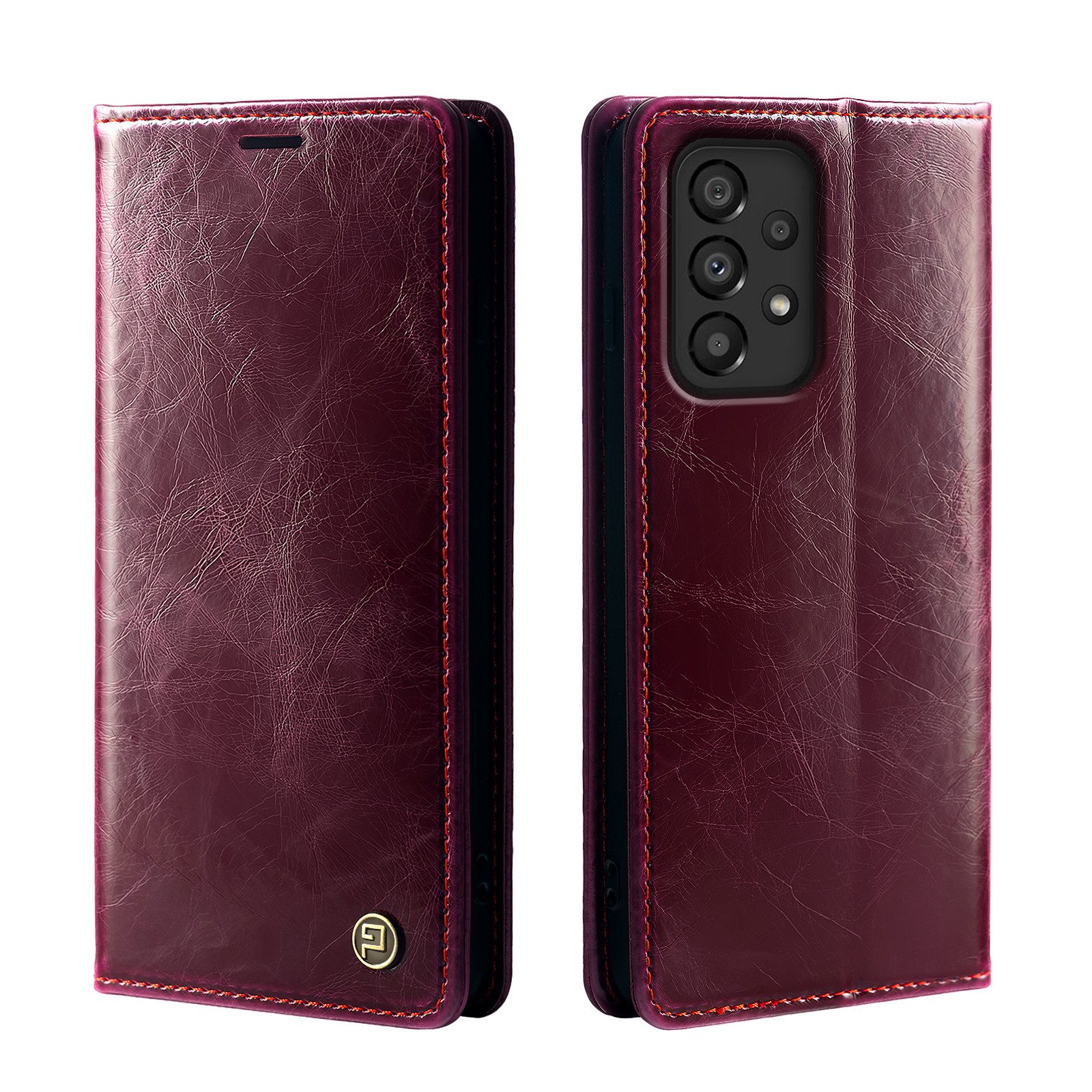 Tec-Expert Handyhülle Tasche Hülle für Samsung Galaxy A33 5G 6.4 Zoll, 6.4, Cover Klapphülle Case mit Kartenfach RFID Schutz aufstellbar