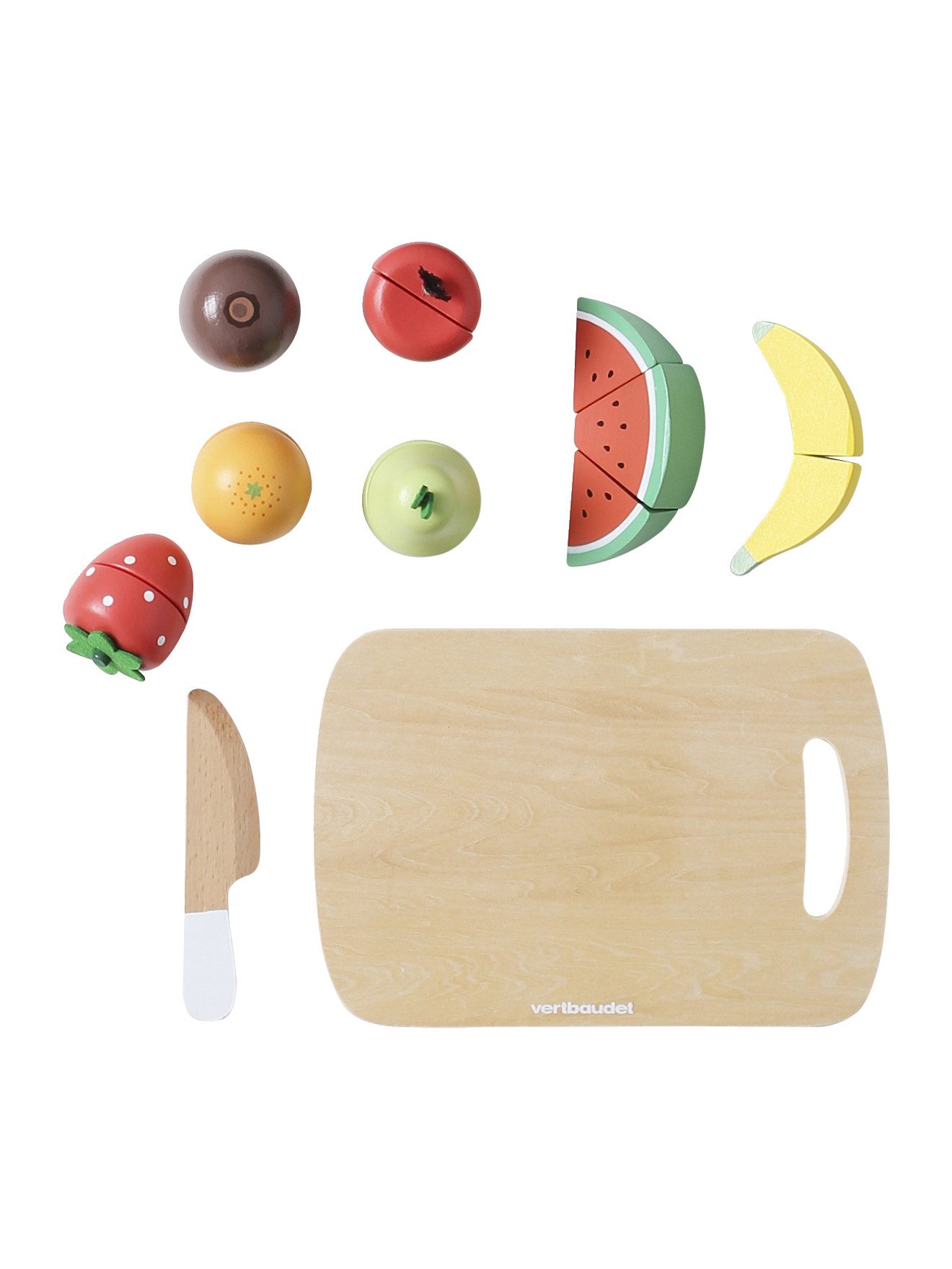 vertbaudet Spielküche Baby Obst zum Zerteilen, Holz FSC® Holz