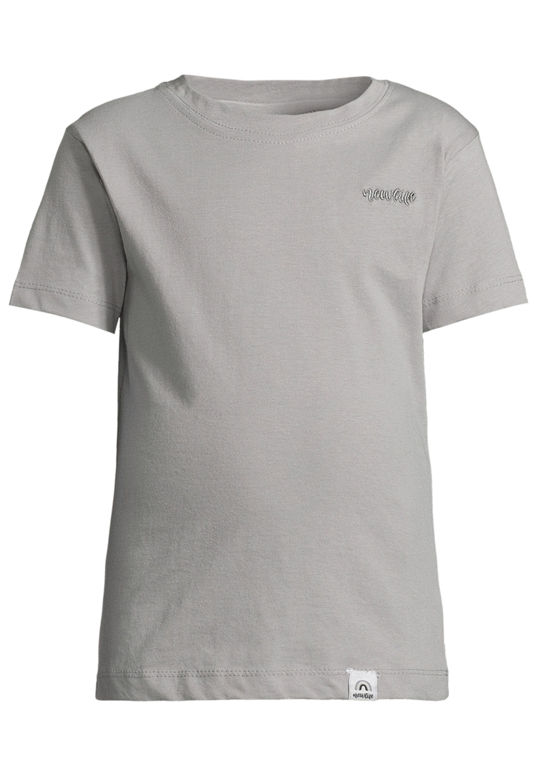 T-Shirt Life zertifizierte T-Shirt Bio-Baumwolle GOTS Basic New grau