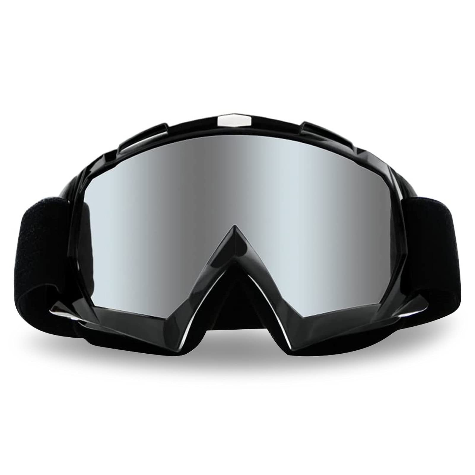 Housruse Motorradbrille Motocross-Brille Skifahren Anti-Fog Anti-UV-Sportbrille,  rutschfeste Passform, Polarisierte Brille