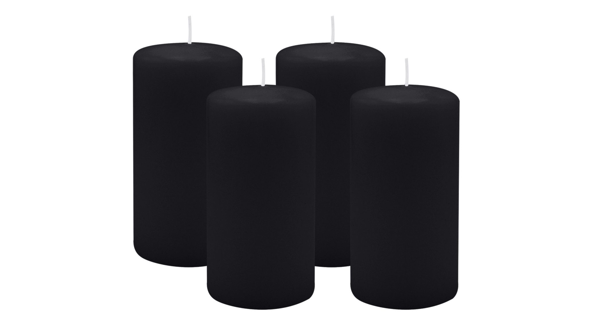 Kopschitz Kerzen Stumpenkerze 4er Set Stumpenkerzen/Adventskranzkerzen Schw günstig online kaufen