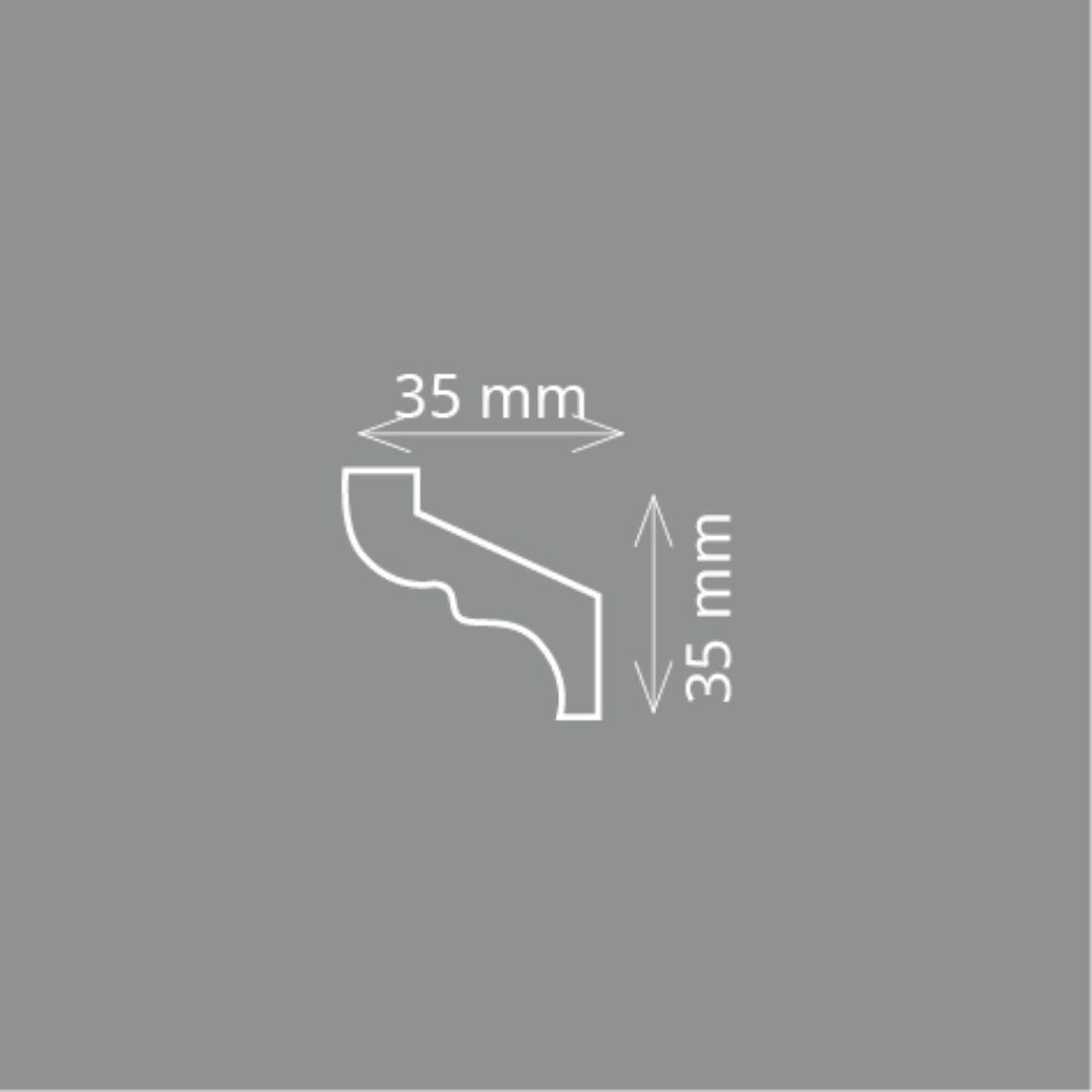 Homestar Zierleiste S 35 (35 x 35 mm), Länge 2m, einfache Montage durch Ank günstig online kaufen
