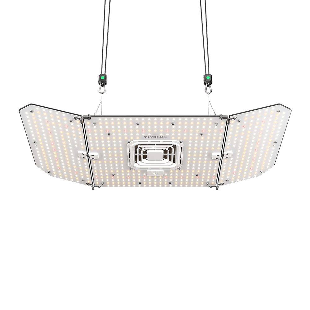 VIVOSUN Pflanzenlampe VIVOSUN AeroLight, LED fest integriert, Vollspektrum, AeroLight Wing AW200SE LED 200 W mit integriertem Umluftventilator